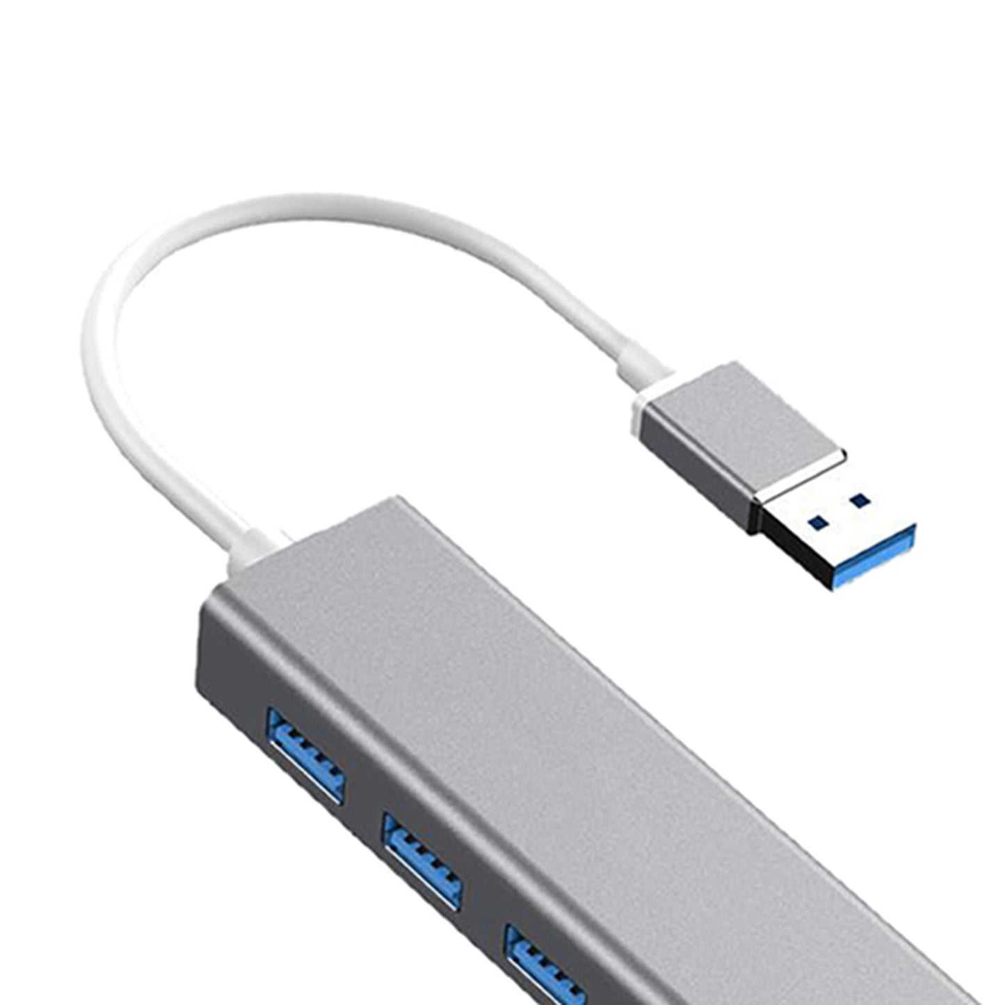 3-Port USB 3.0 Hub with Ethernet Supporting RJ45 10/100Mbps gray