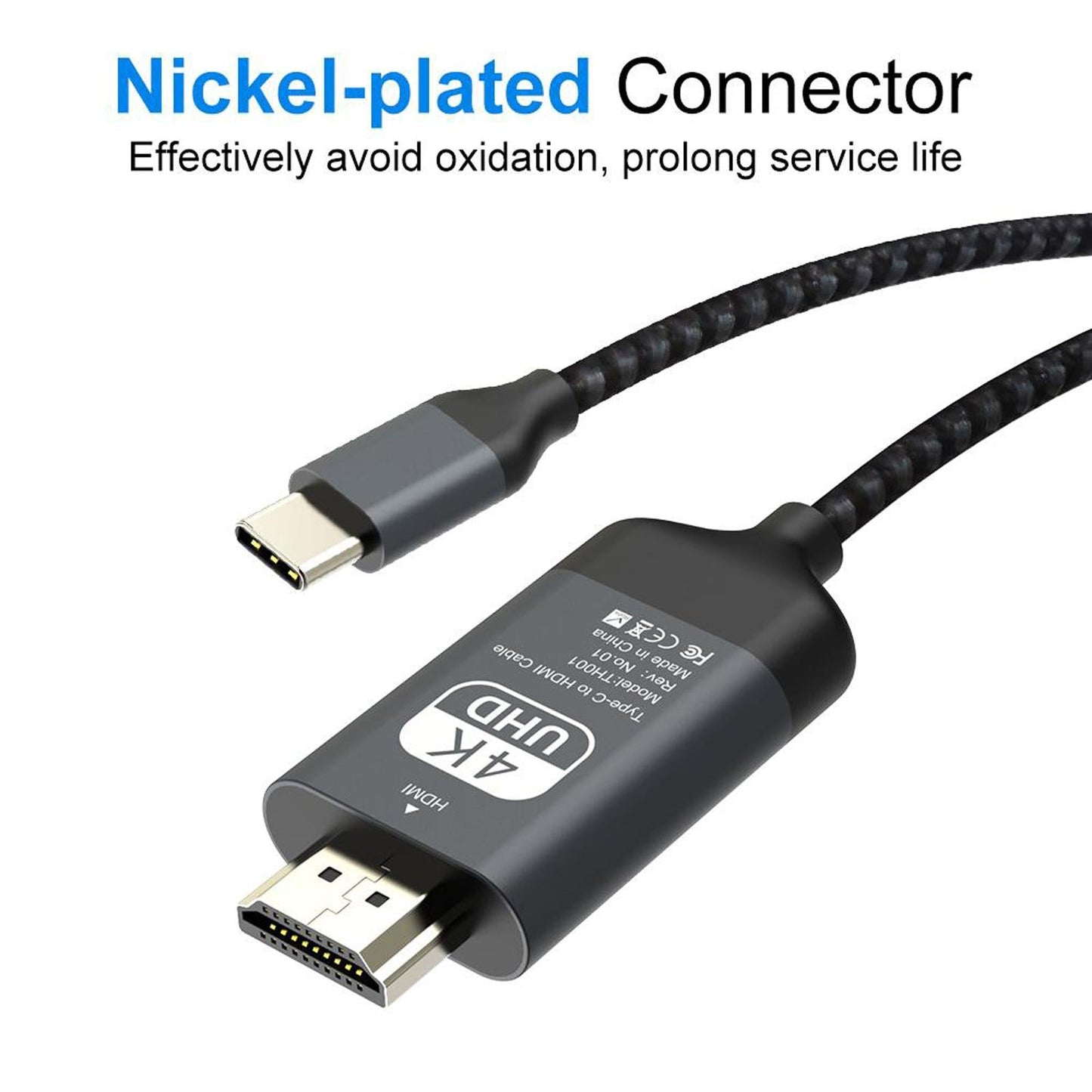 2m HD USB C to HDMI Cable Cord Adapter for Android Phones Screen To TV Cable