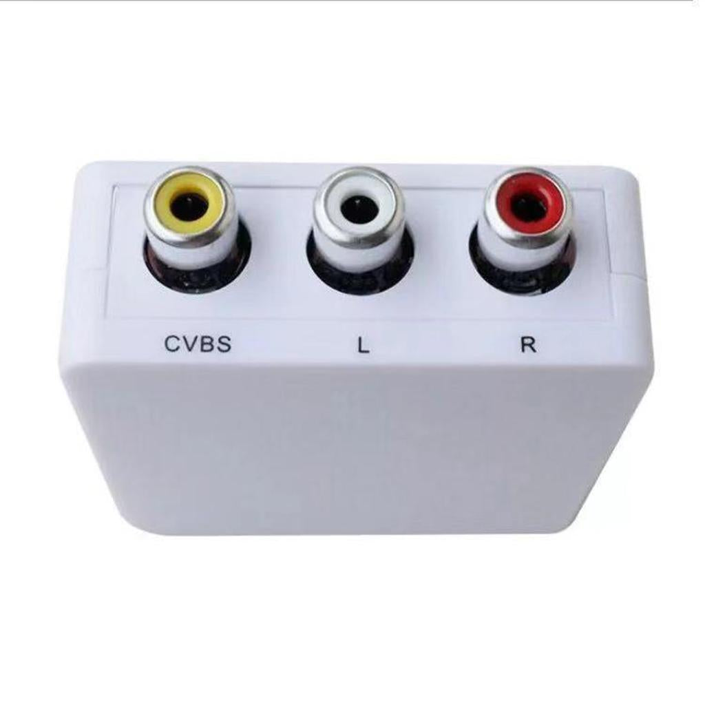 1080P CVBS to HDMI Video Converter Box with USB Cable for HD TV Projector White