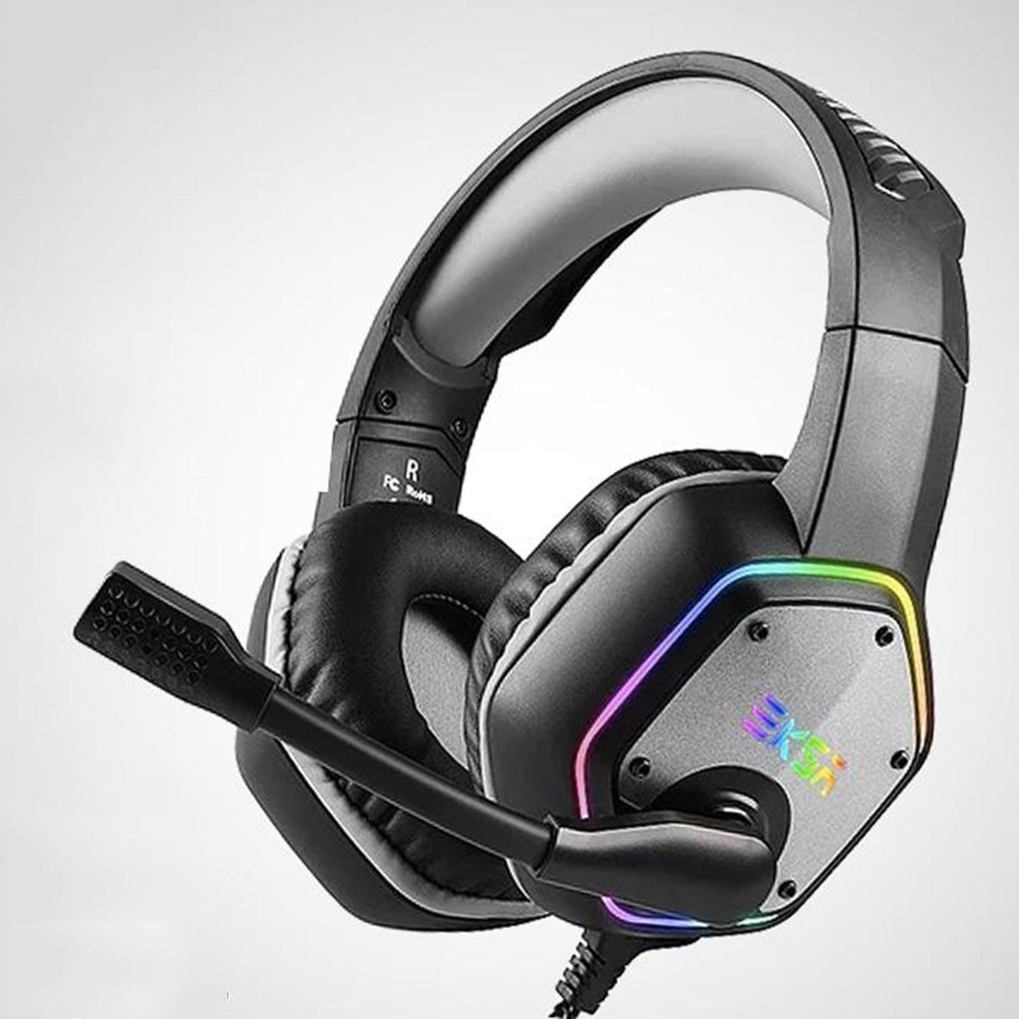 EKSA E1000 USB Gaming Headsets On Ear Stereo Earphone Headphone Black+Grey