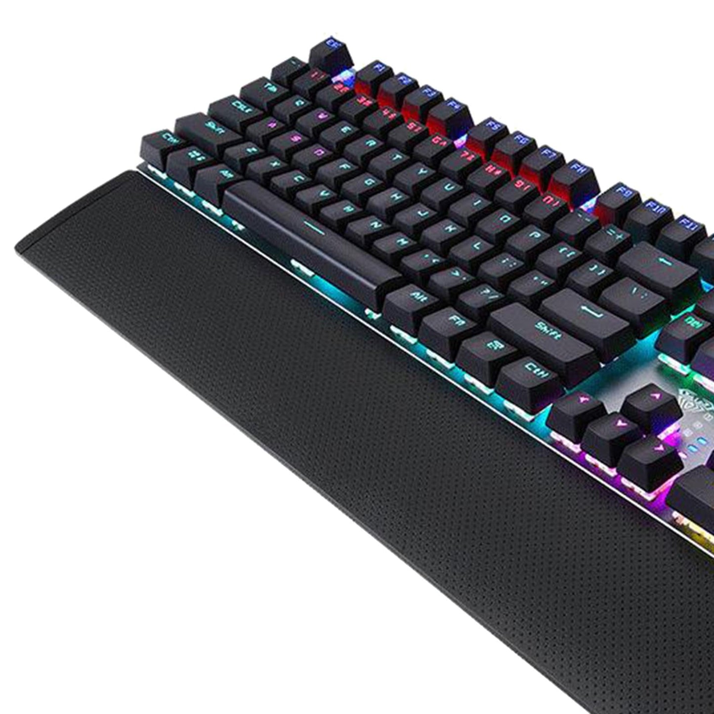 LED Backlit Mechanical Keyboard with Hand Rest Quick-Response for PC Gamers Blue Switch