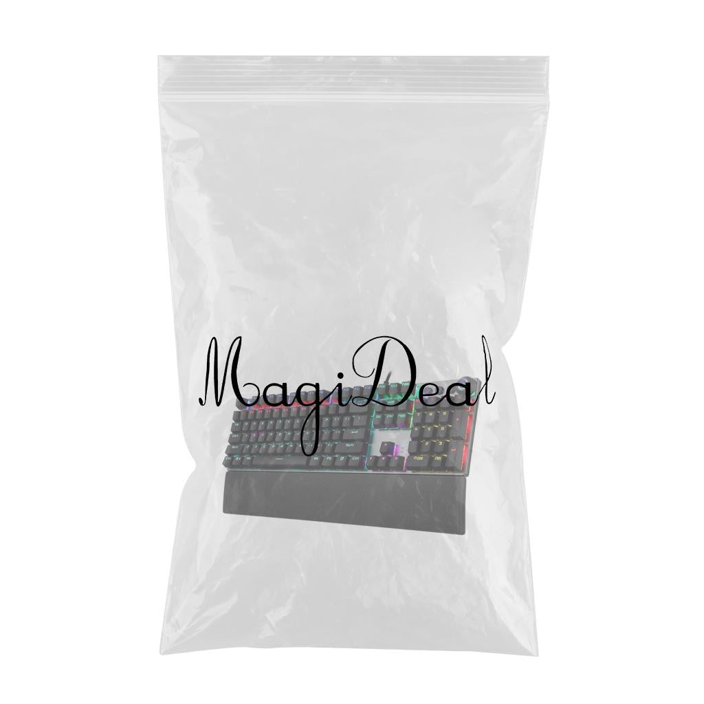 LED Backlit Mechanical Keyboard with Hand Rest Quick-Response for PC Gamers Brown Switch