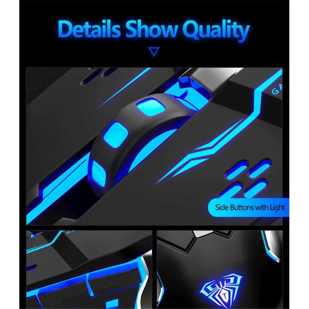 S20 Gaming Mouse Wired Adjustable 2400DPI Max Programmable PC Gaming black