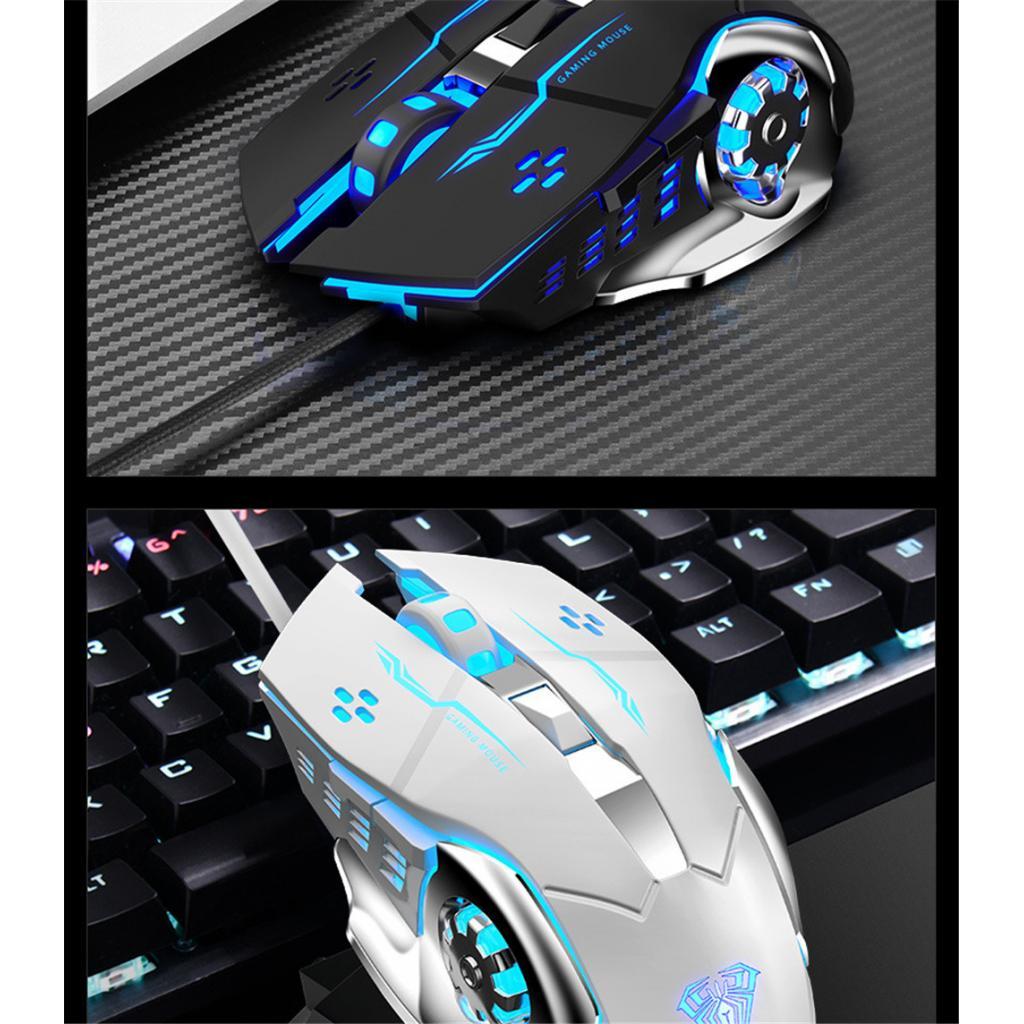 S20 Gaming Mouse Wired Adjustable 2400DPI Max Programmable PC Gaming black