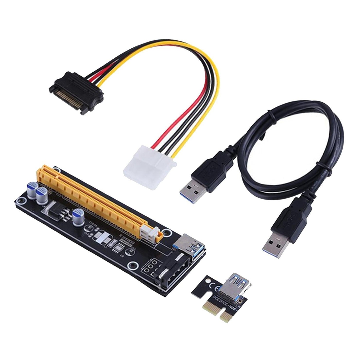 VER006 PCI-E GPU Riser Card 4pin PCI Express USB 3.0 for Bitcoin Miner