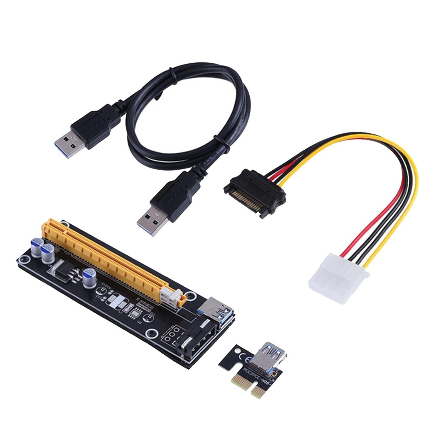 VER006 PCI-E GPU Riser Card 4pin PCI Express USB 3.0 for Bitcoin Miner