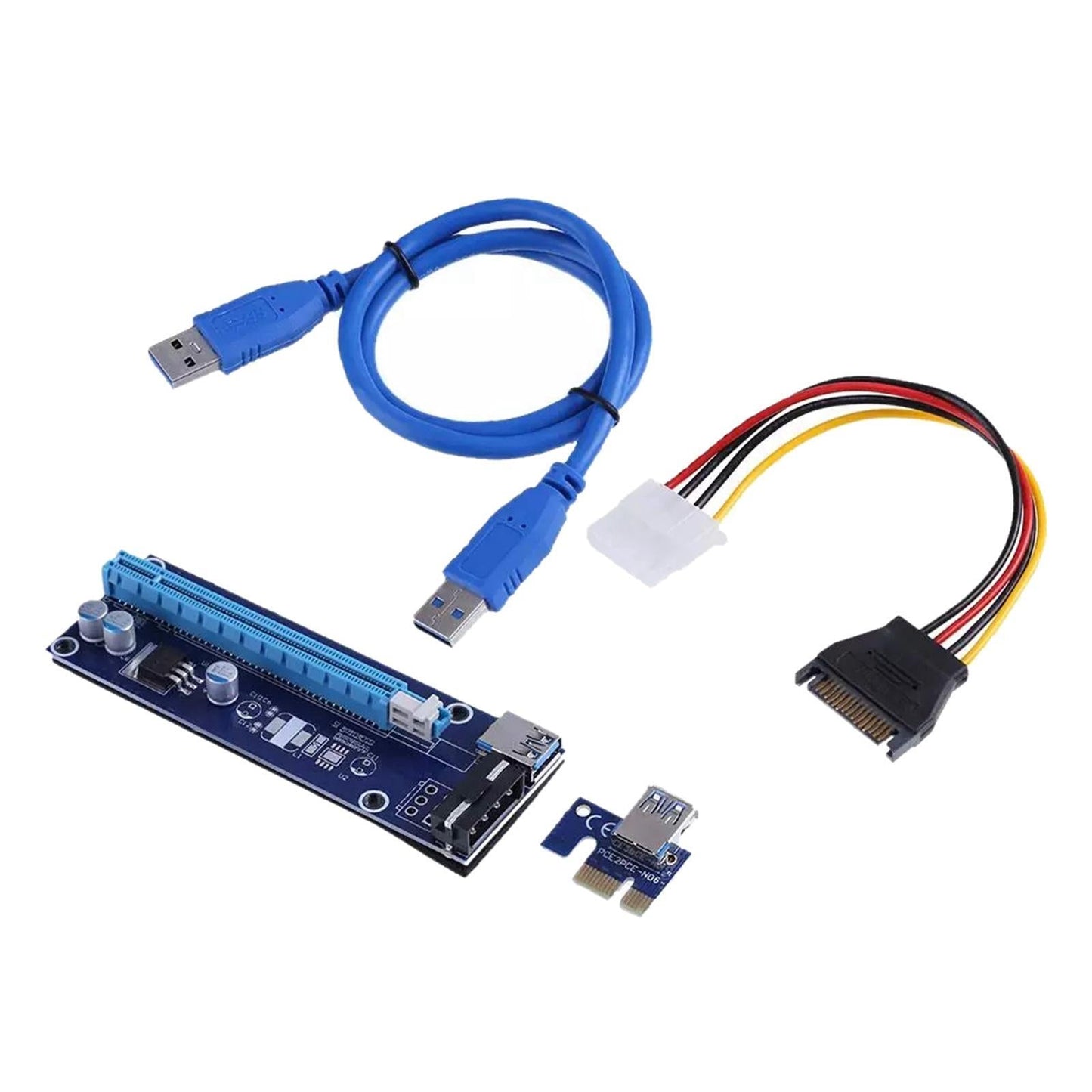 VER006 PCI-E GPU Riser Card 4pin PCI Express USB 3.0 for Bitcoin Miner