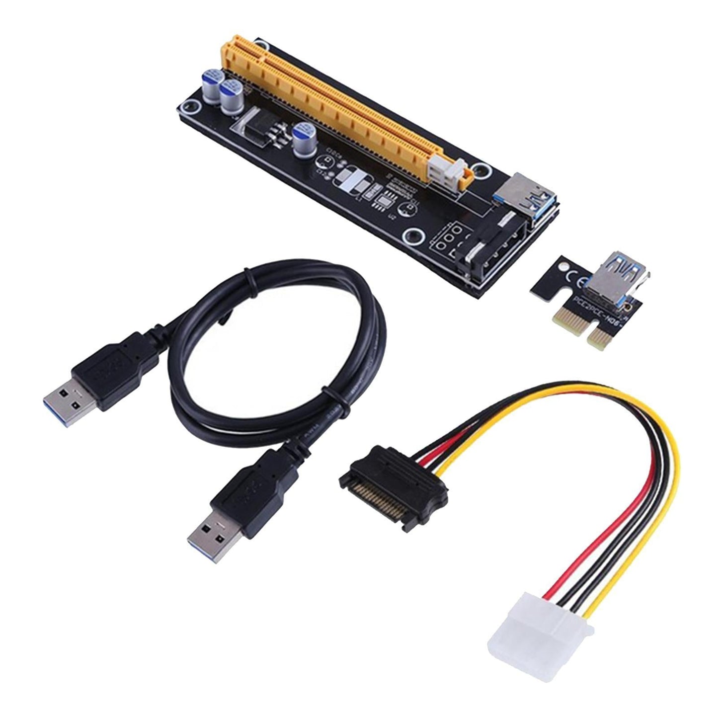 VER006 PCI-E GPU Riser Card 4pin PCI Express USB 3.0 for Bitcoin Miner