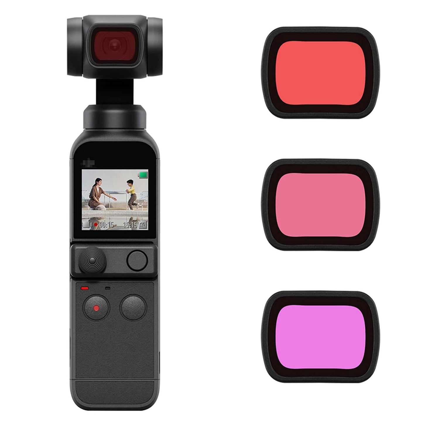 Diving Filter Lens for DJI Pocket 2/Osmo Pocket PTZ Camera Video Photography Red