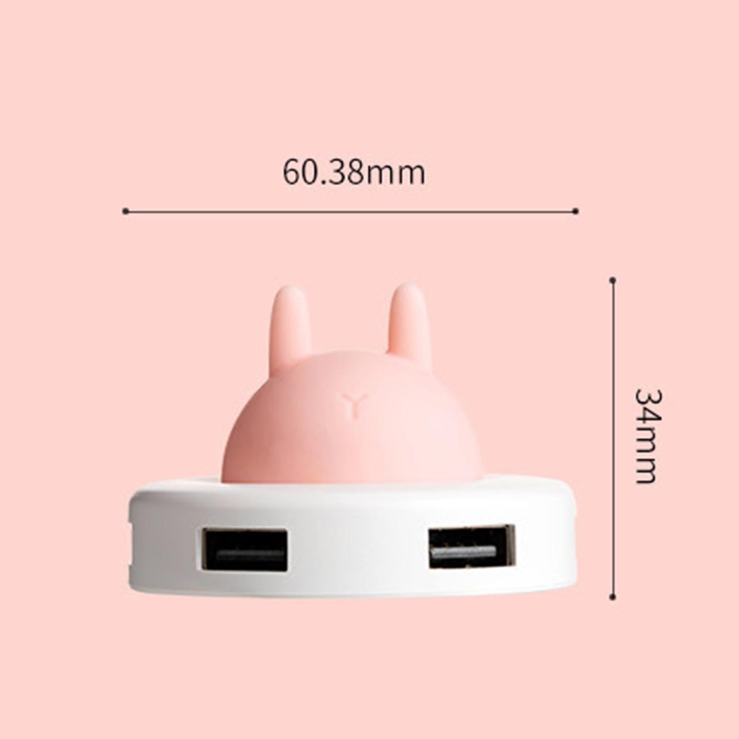 High Speed Multifunction USB Splitter USB for Multi Devices Computer Desktop pink