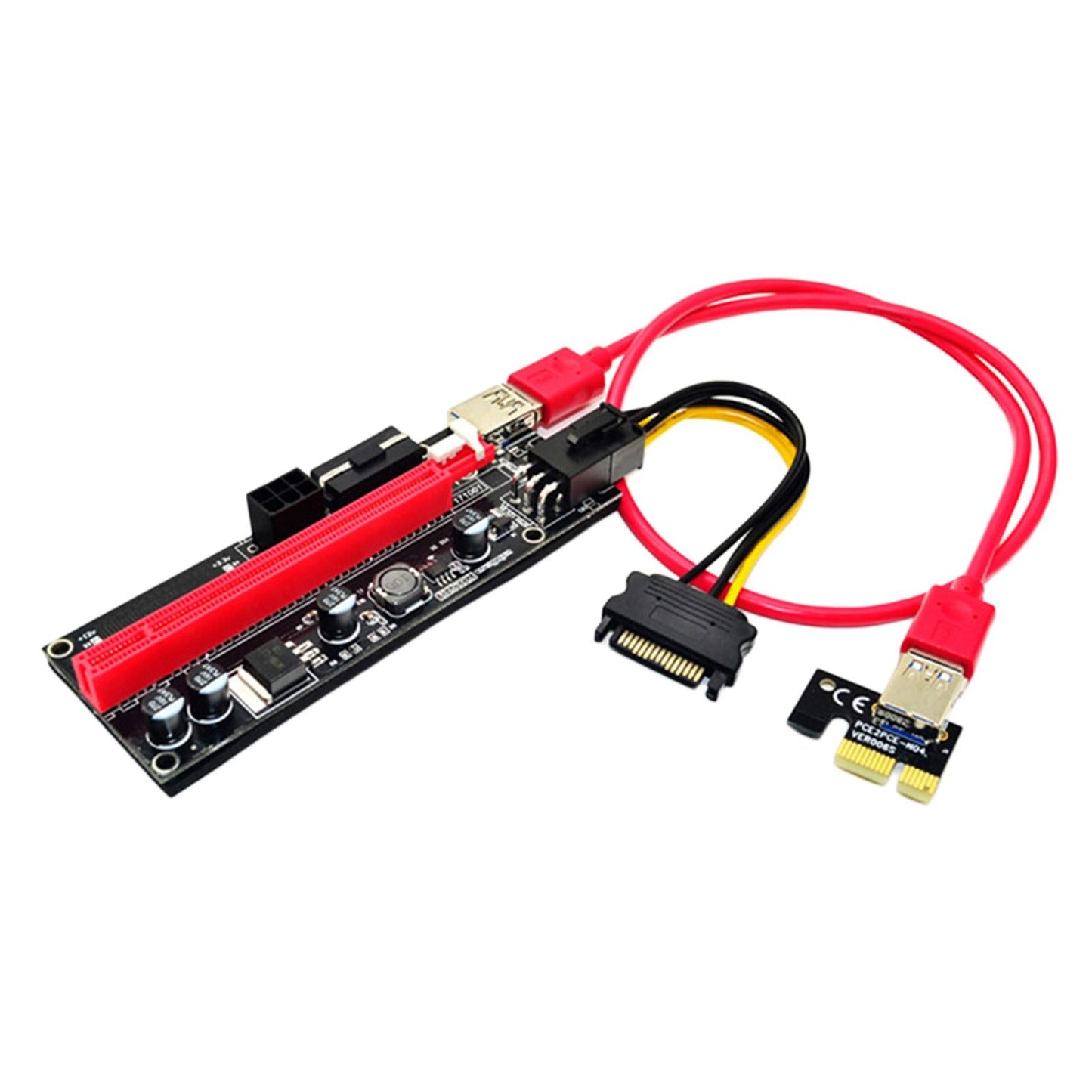 1X to 16X PCIE Riser Board for GPU Mining Powered PCI-E PCIe Riser Card