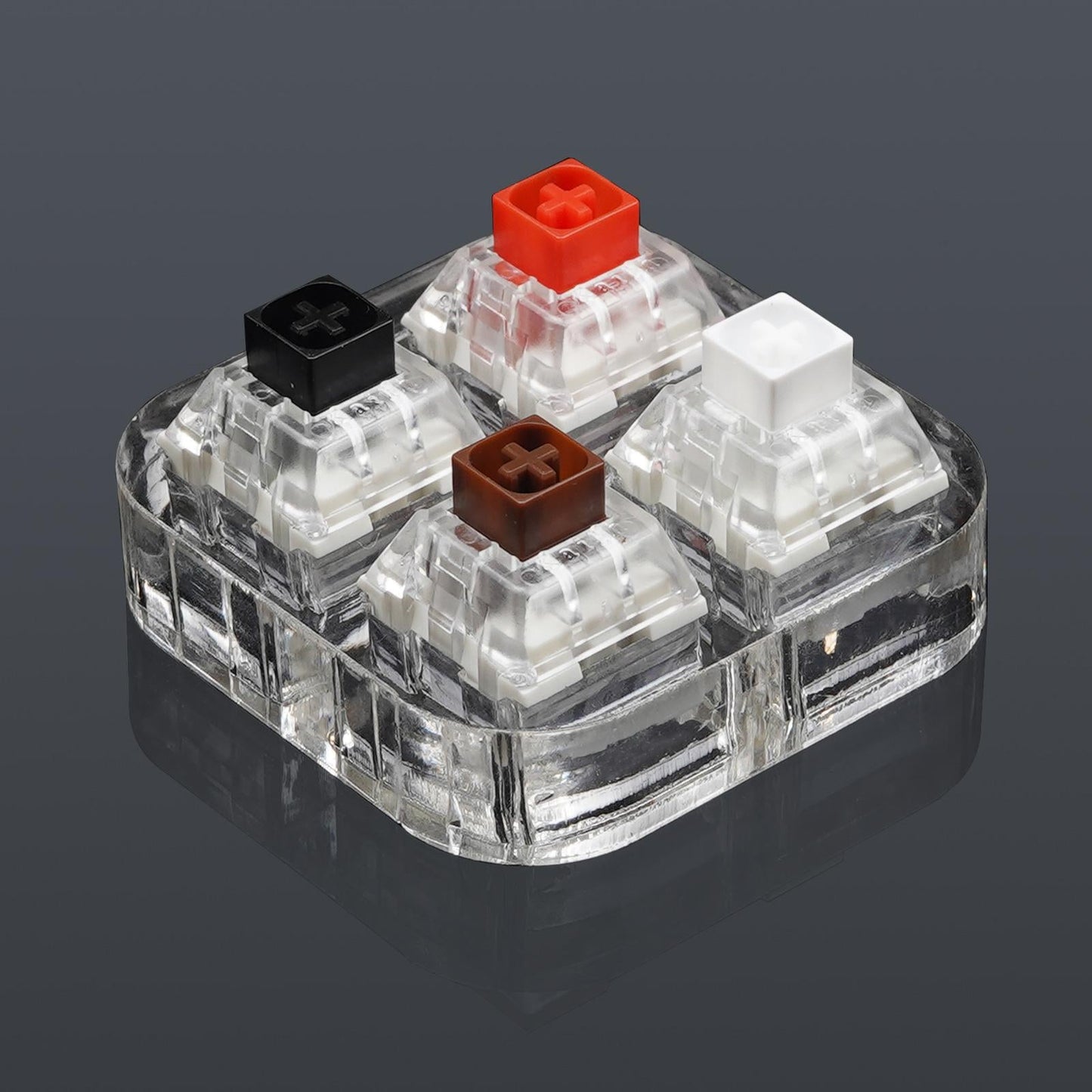 Clear Keycaps Testing Tool 4 Keys Switches Keyboard Tester Kit for Kailh BOX