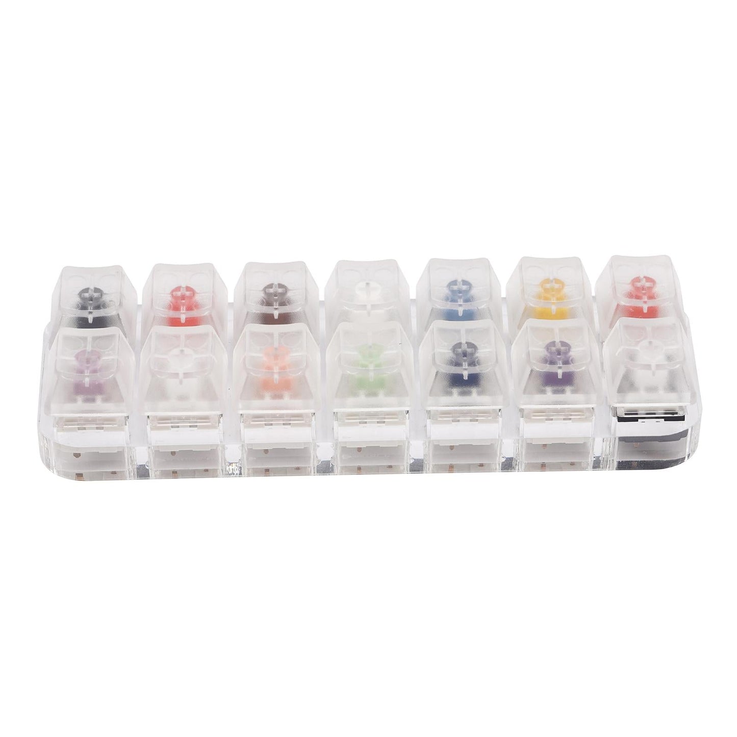 14 Keys Clear Mechanical Keyboard Switch Tester Kit Sampler w/Acrylic Base