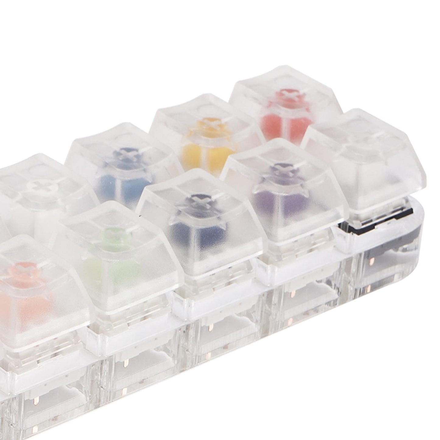 14 Keys Clear Mechanical Keyboard Switch Tester Kit Sampler w/Acrylic Base
