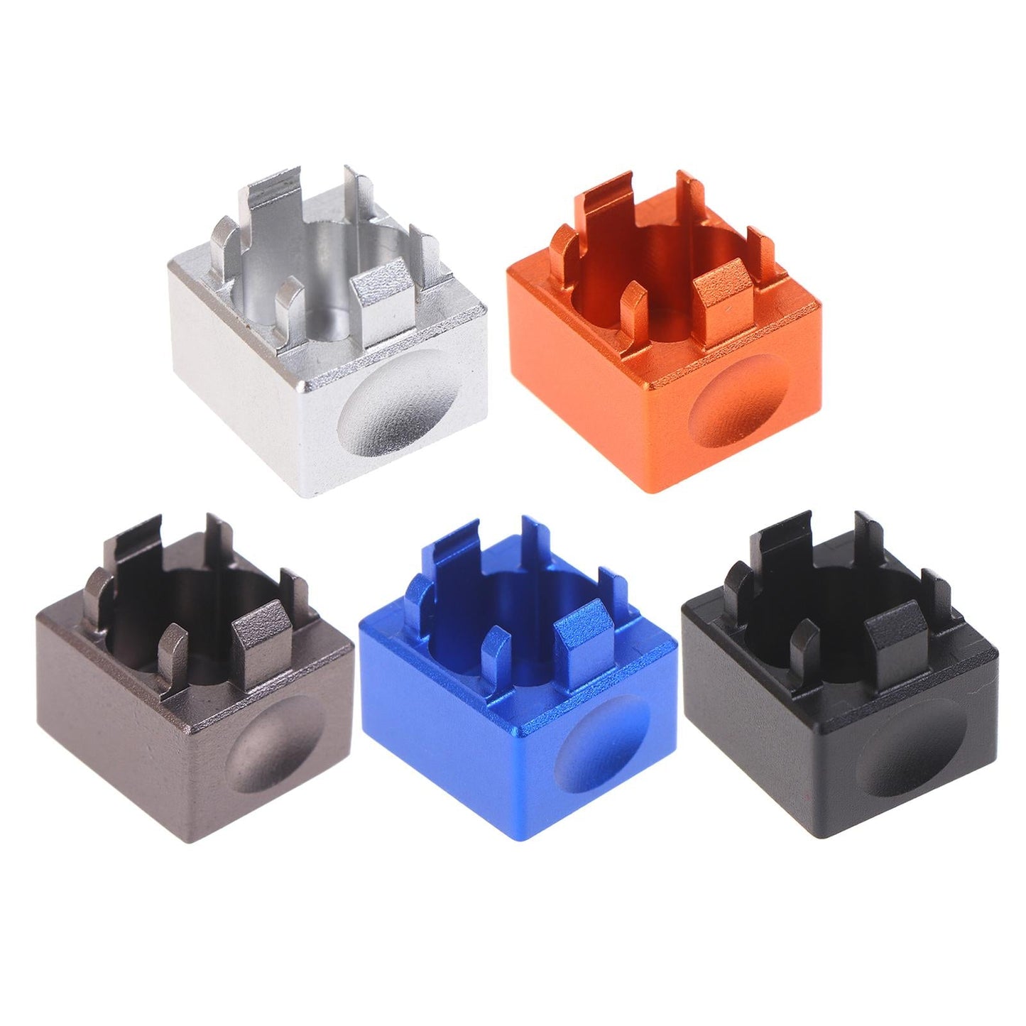 Metal Mechanical Keyboard Keycaps Cover Key Caps Wear-resistant silver