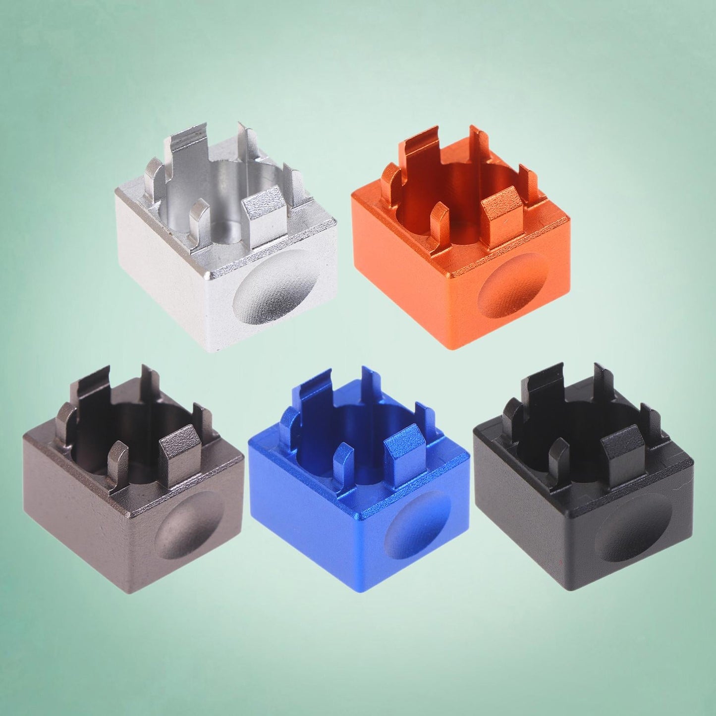 Metal Mechanical Keyboard Keycaps Cover Key Caps Wear-resistant silver