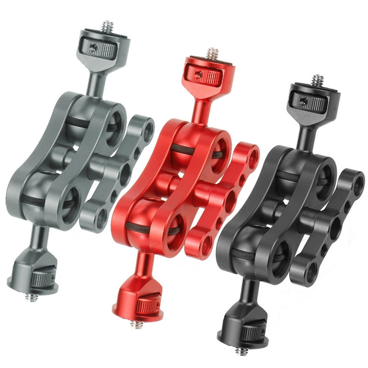 CNC 360 Arm Hand Extension Adapter Double Ballheads for Gopro Hero Red