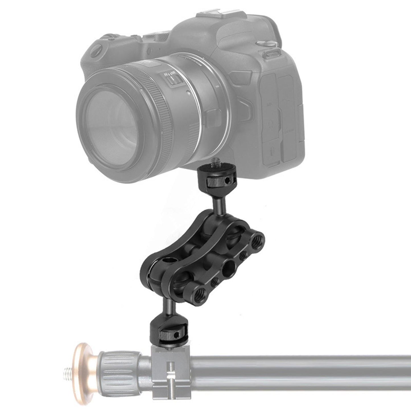 CNC 360 Arm Hand Extension Adapter Double Ballheads for Gopro Hero Grey