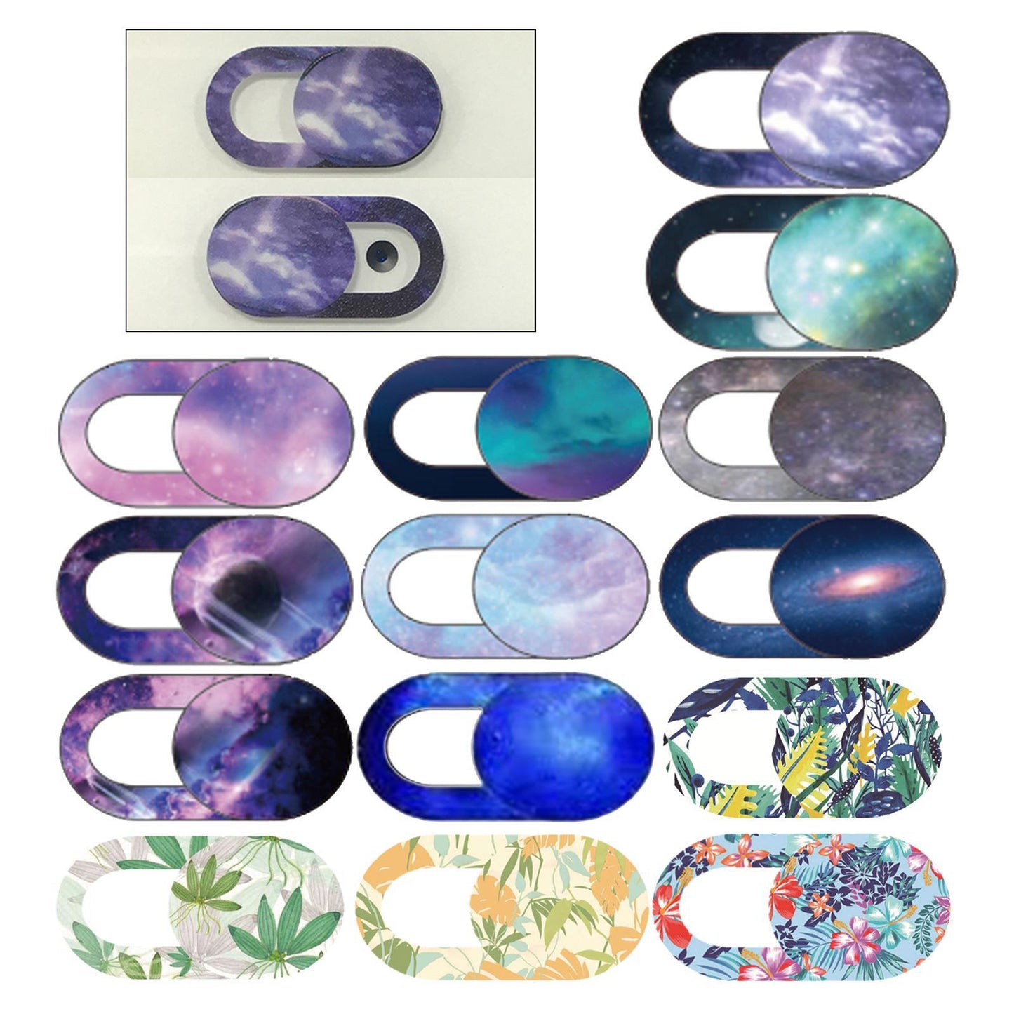 3 Pieces 0.7mm Web Camera Cover Slide Privacy Protector Starry Sky A