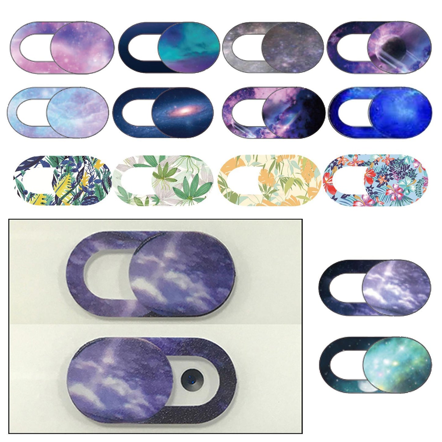 3 Pieces 0.7mm Web Camera Cover Slide Privacy Protector Starry Sky A