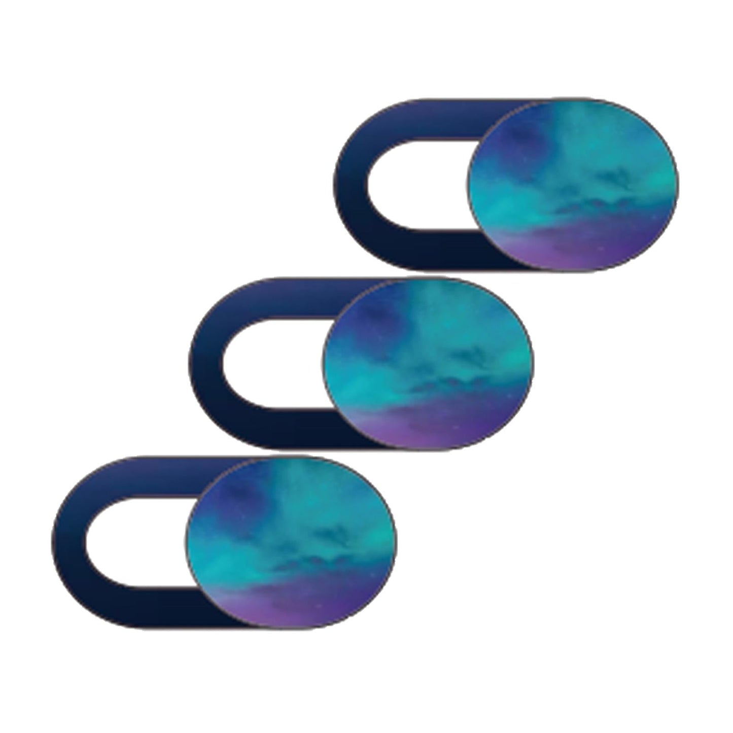 3 Pieces 0.7mm Web Camera Cover Slide Privacy Protector Starry Sky D