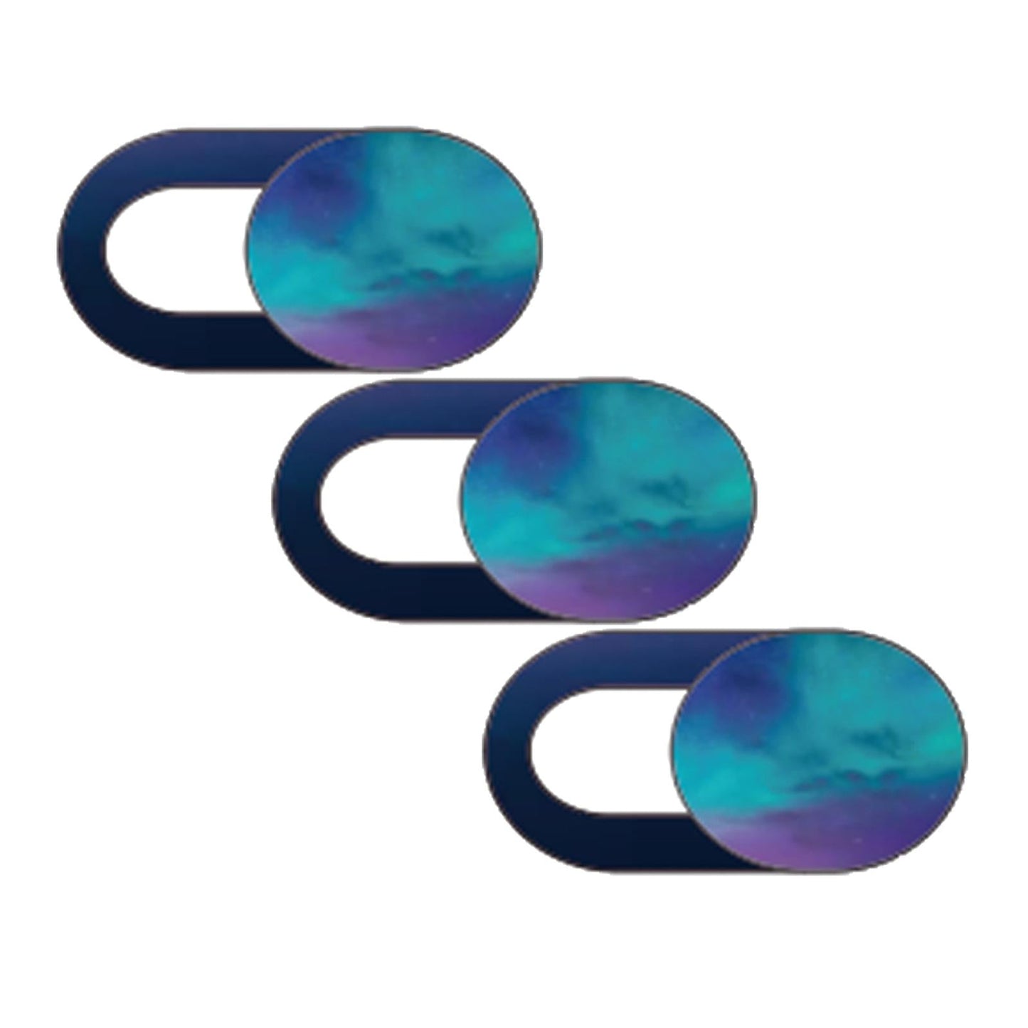 3 Pieces 0.7mm Web Camera Cover Slide Privacy Protector Starry Sky D