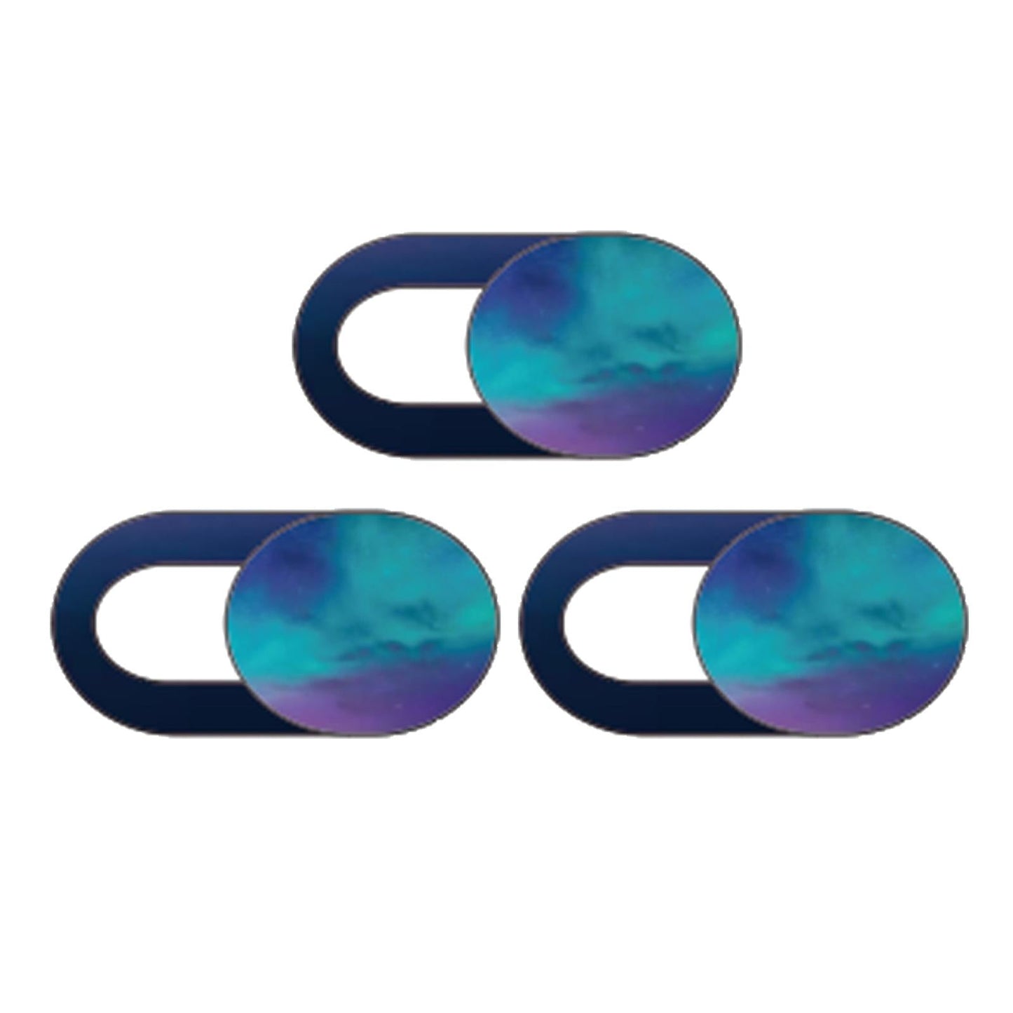 3 Pieces 0.7mm Web Camera Cover Slide Privacy Protector Starry Sky D