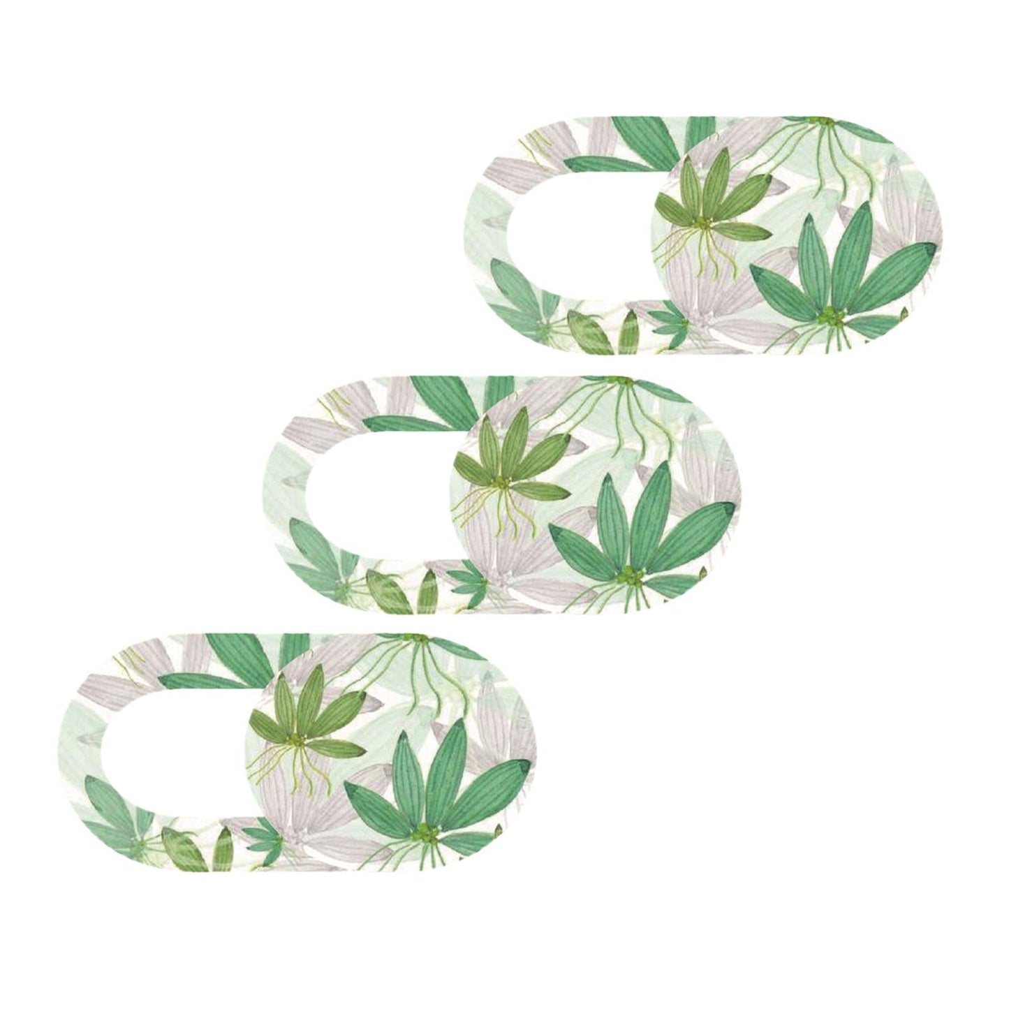 3 Pieces 0.7mm Web Camera Cover Slide Privacy Protector Flower B