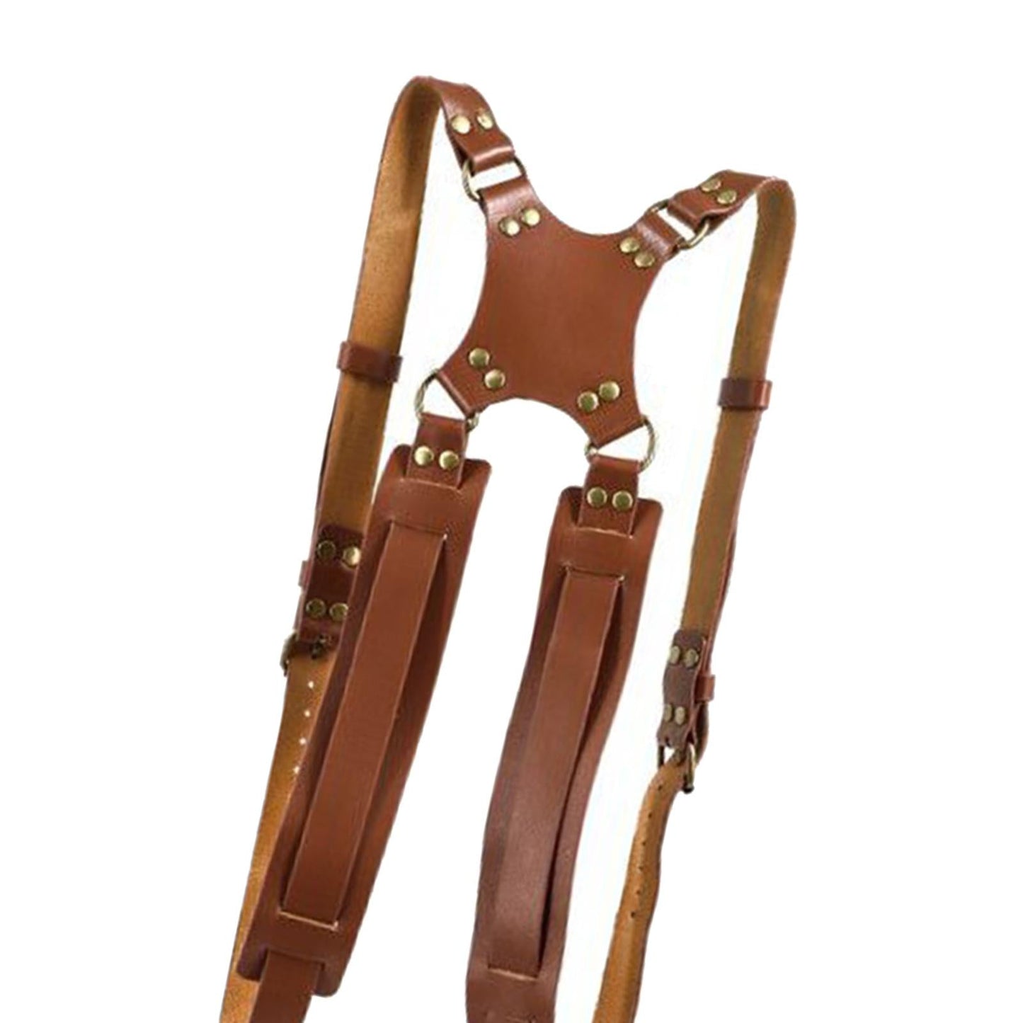 Cowhide Camera Strap Accessories for Two Cameras Strap Sling brown