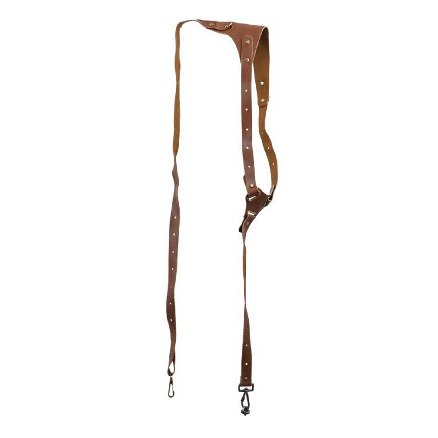 Cowhide Camera Strap Accessories for Two Cameras Strap Sling brown