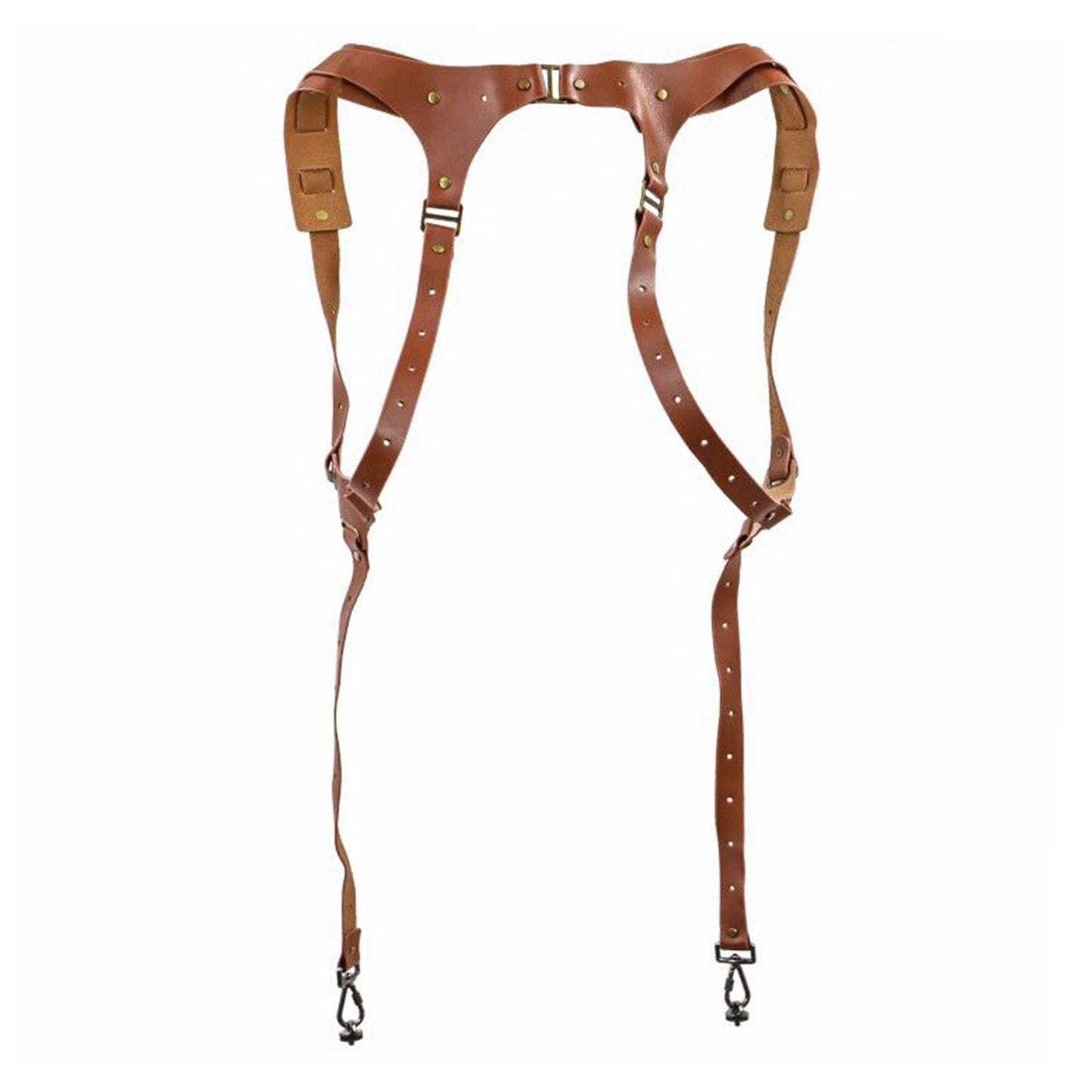 Cowhide Camera Strap Accessories for Two Cameras Strap Sling brown