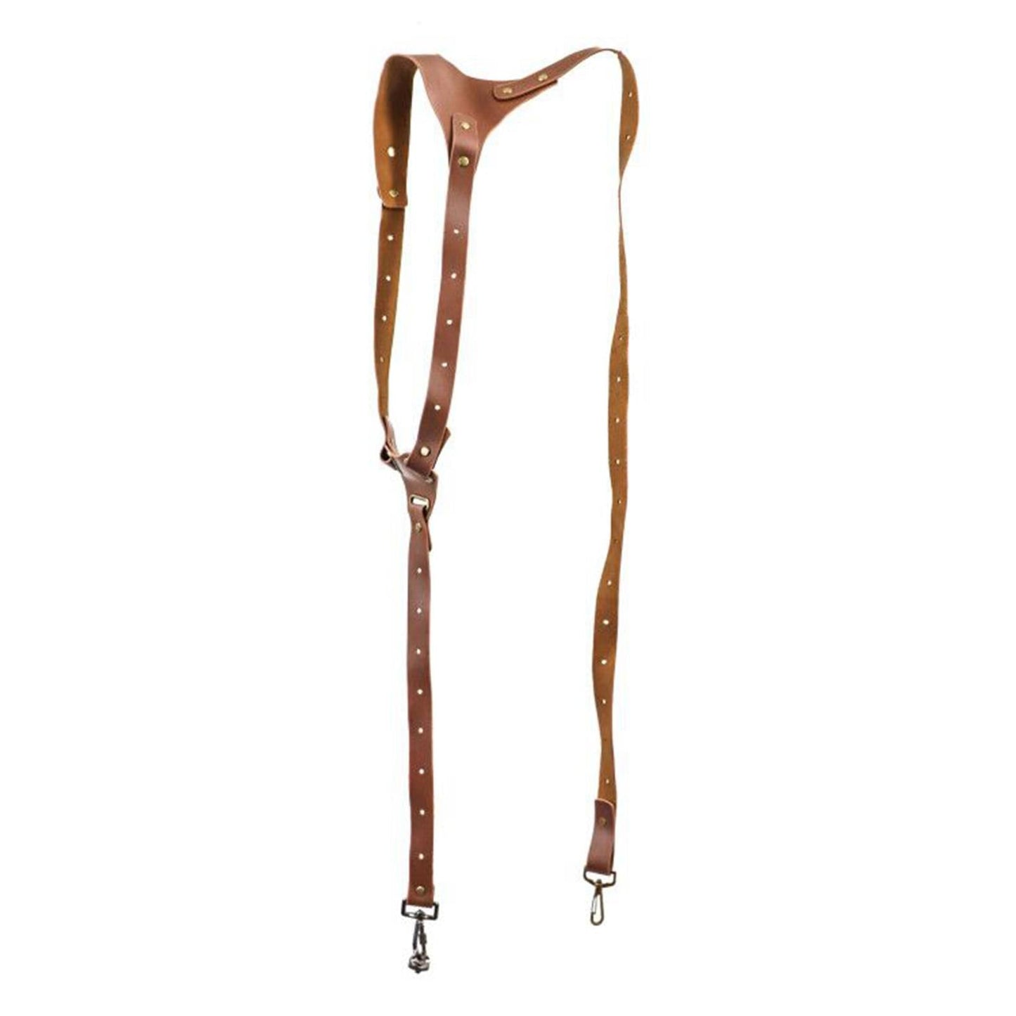 Cowhide Camera Strap Accessories for Two Cameras Strap Sling brown