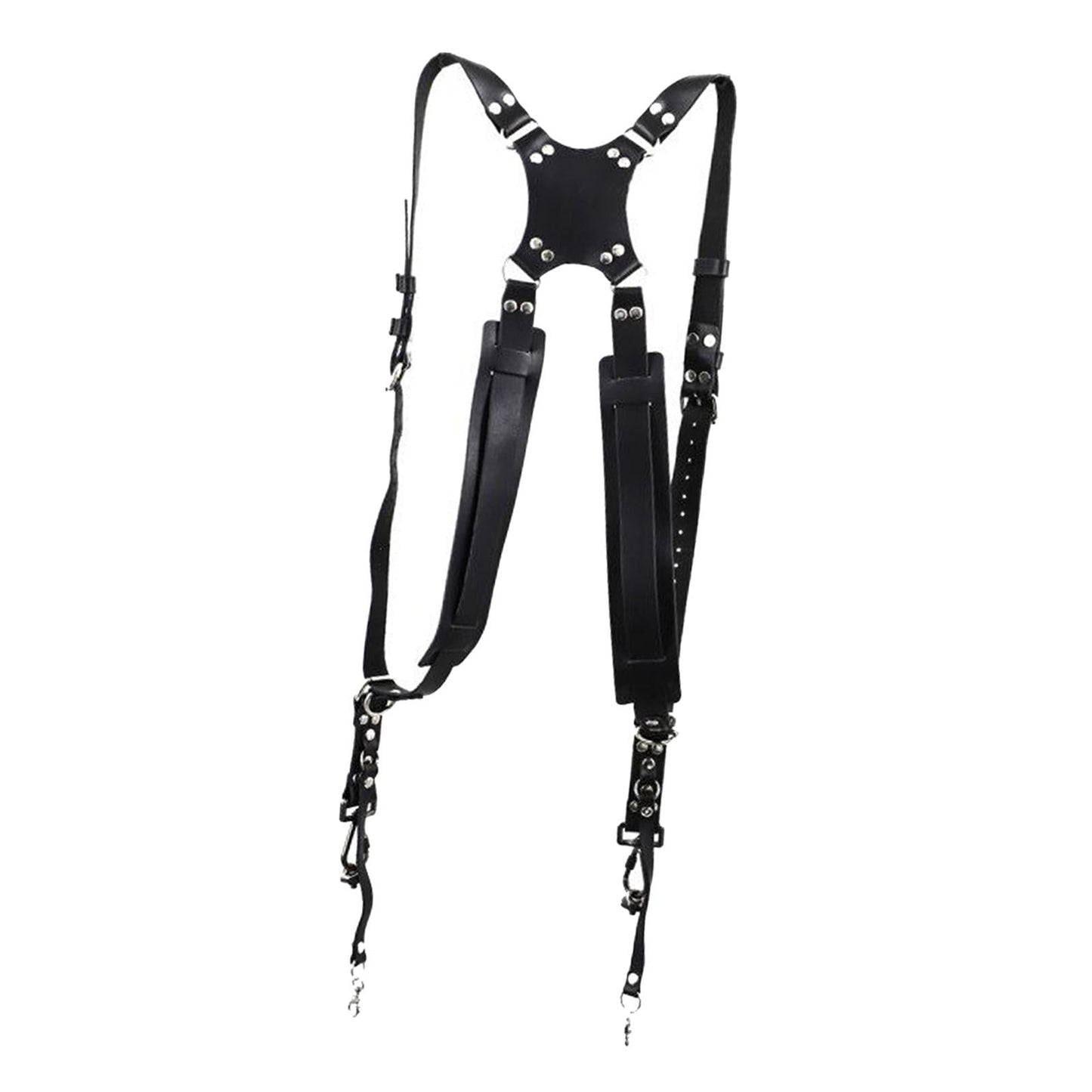 Cowhide Camera Strap Accessories for Two Cameras Strap Sling black