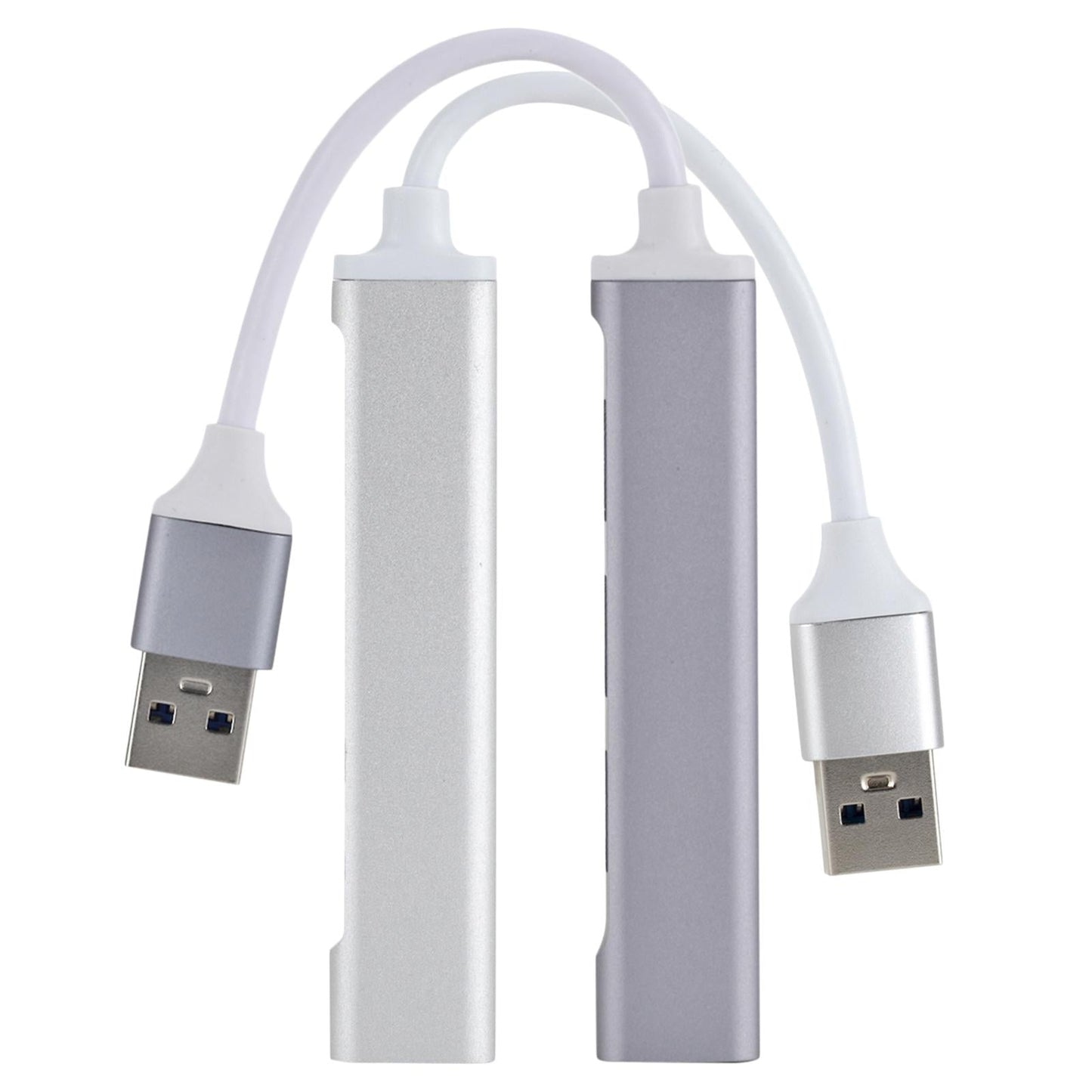 Aluminum Alloy USB HUB 3.0 4 Port Multi Splitter Adapter OTG Silver
