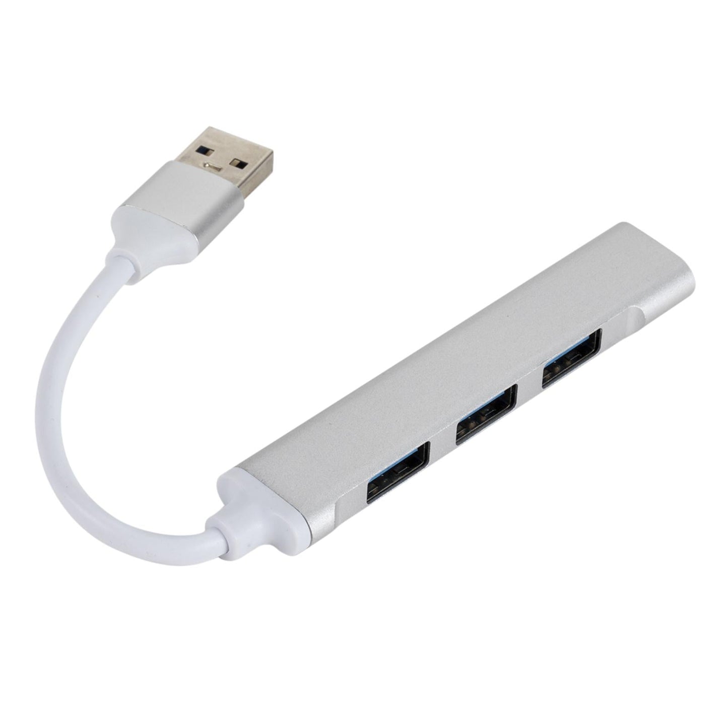 Aluminum Alloy USB HUB 3.0 4 Port Multi Splitter Adapter OTG Silver