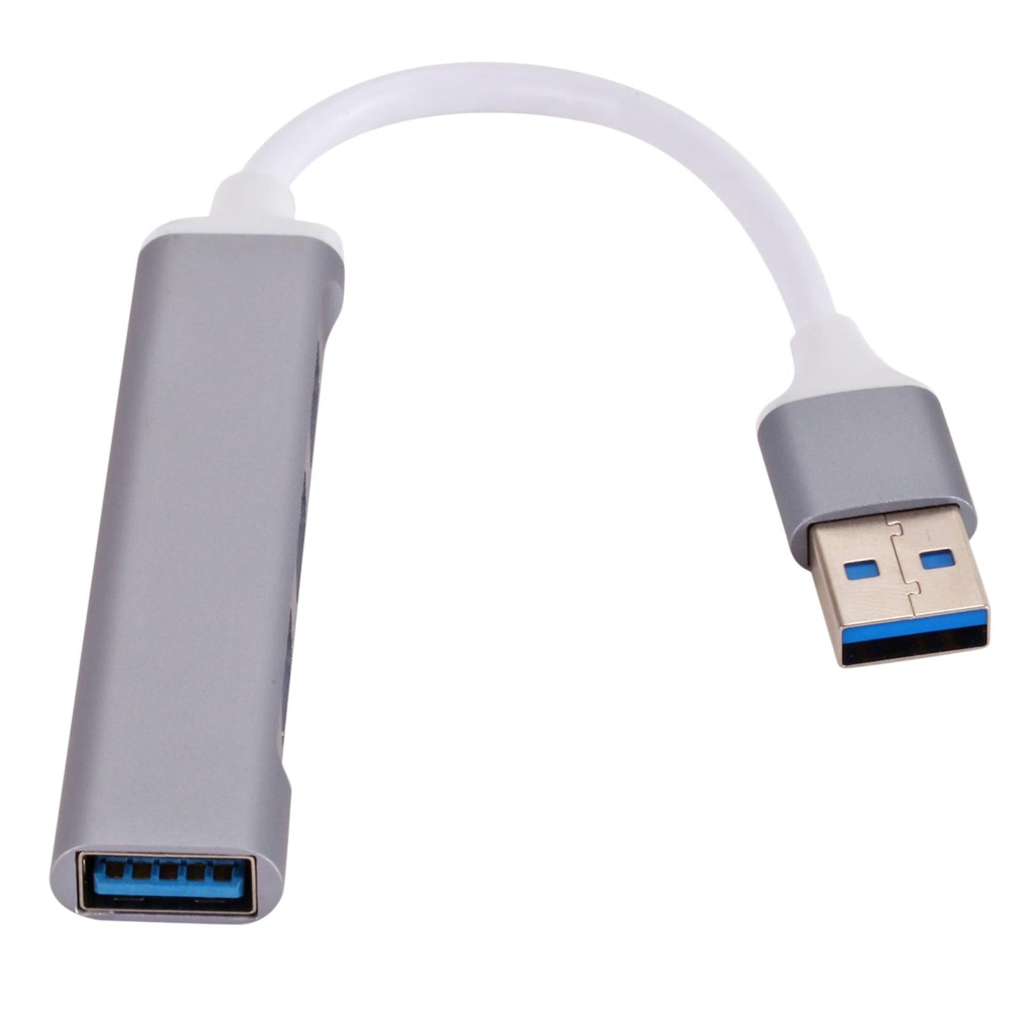 Aluminum Alloy USB HUB 3.0 4 Port Multi Splitter Adapter OTG Grey