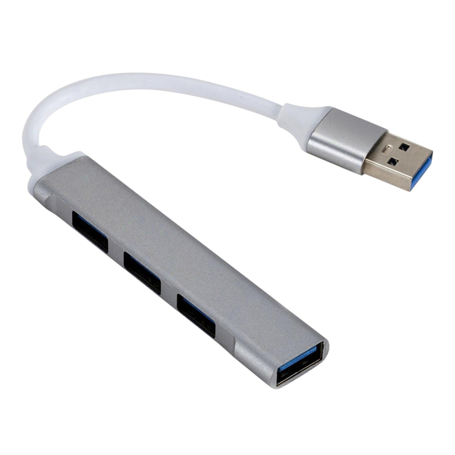 Aluminum Alloy USB HUB 3.0 4 Port Multi Splitter Adapter OTG Grey