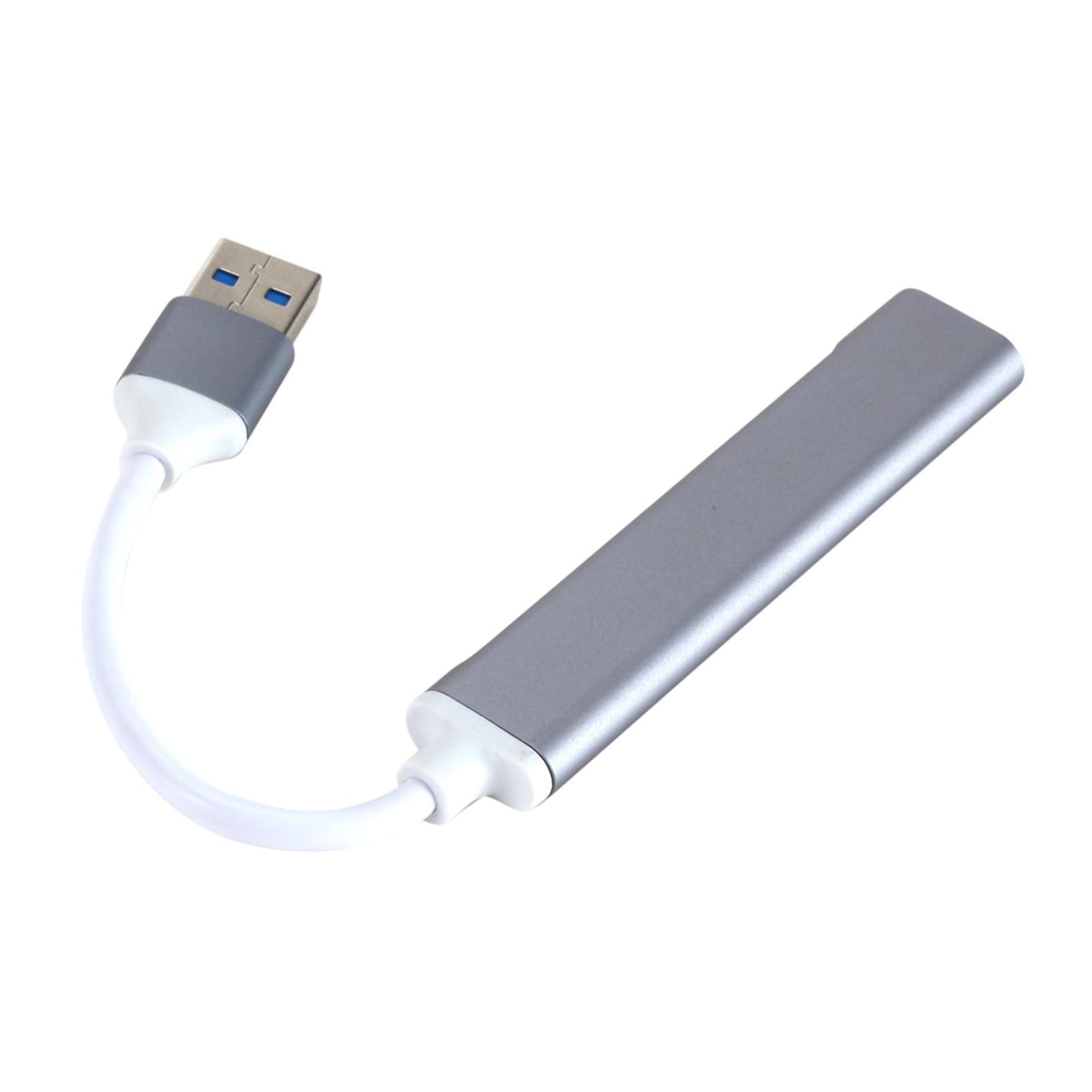 Aluminum Alloy USB HUB 3.0 4 Port Multi Splitter Adapter OTG Grey
