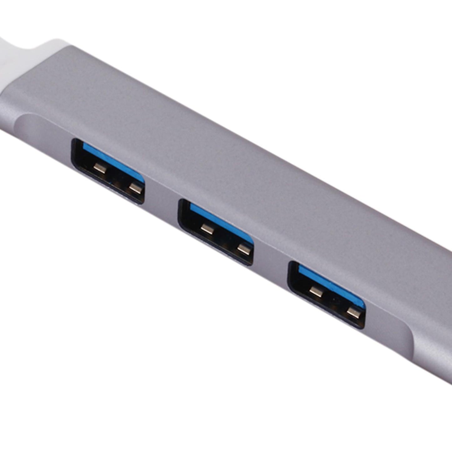 Aluminum Alloy USB HUB 3.0 4 Port Multi Splitter Adapter OTG Grey
