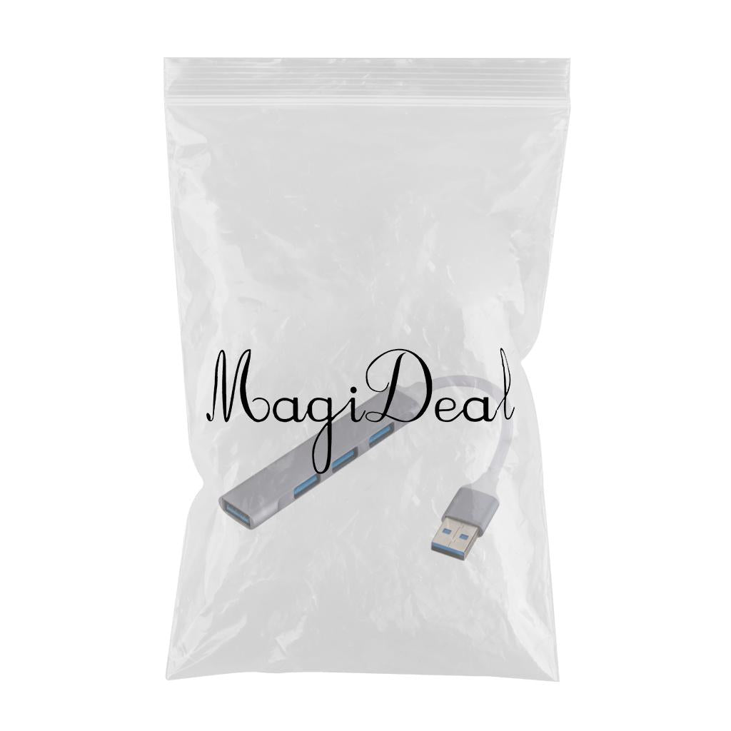 Aluminum Alloy USB HUB 3.0 4 Port Multi Splitter Adapter OTG Grey