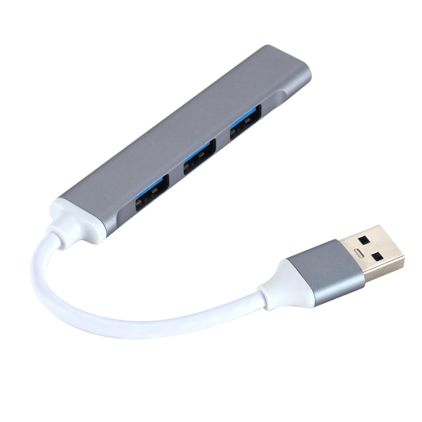 Aluminum Alloy USB HUB 3.0 4 Port Multi Splitter Adapter OTG Grey