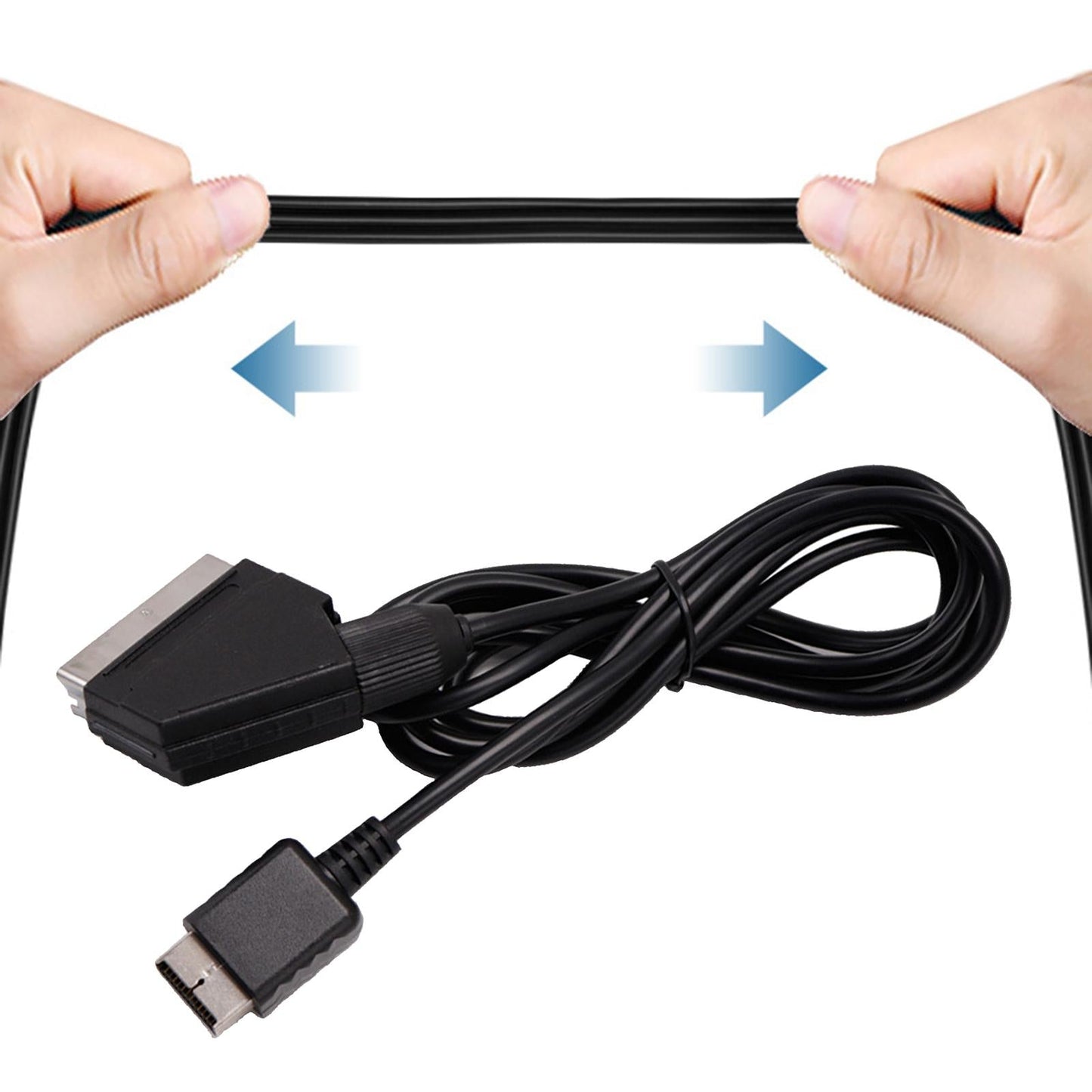 1.8m RGB Cable TV AV Replaces for PS2 3 Line Console Only supports PAL