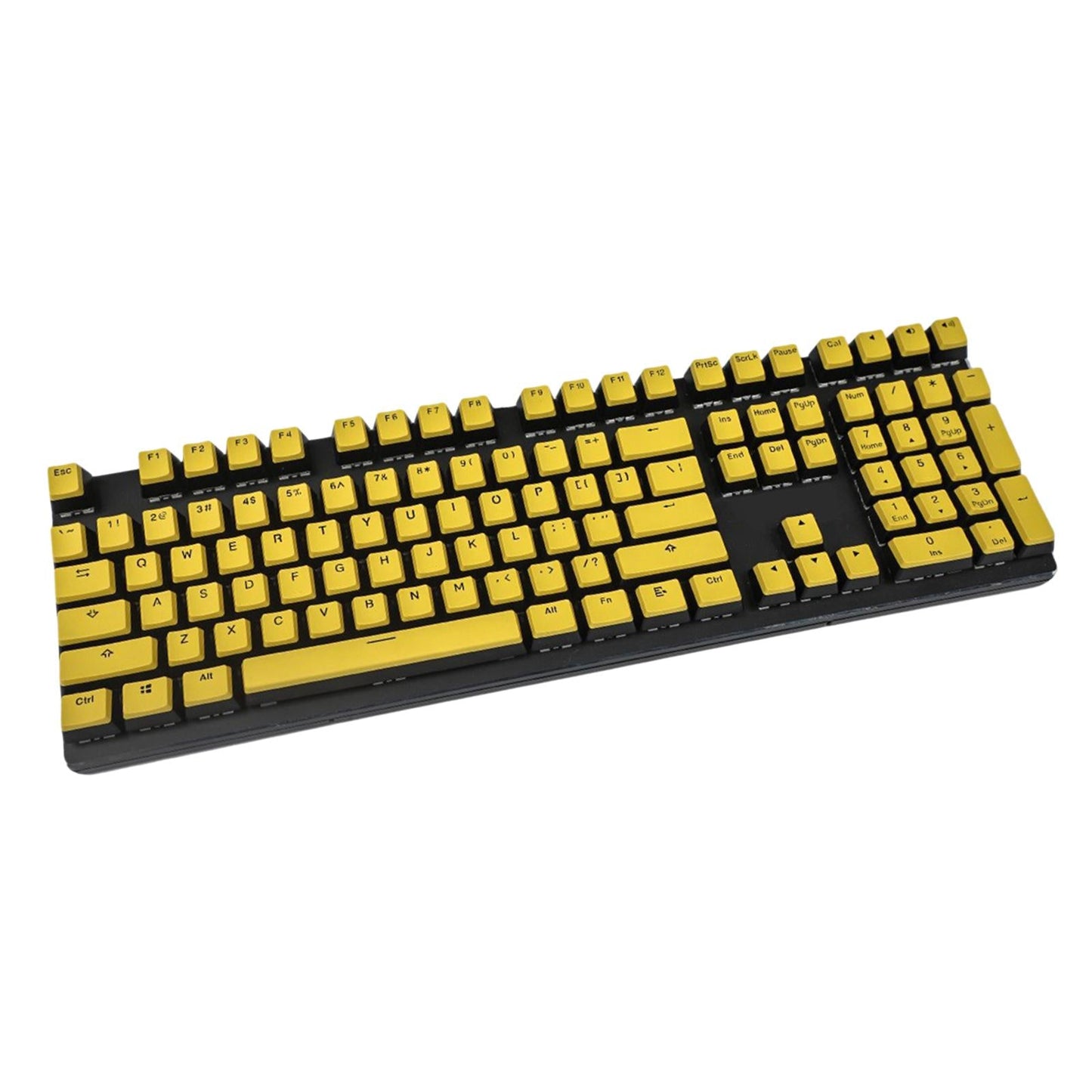 PBT Pudding Keycap Set for Cherry MX Mechanical Keyboard Yellow Black