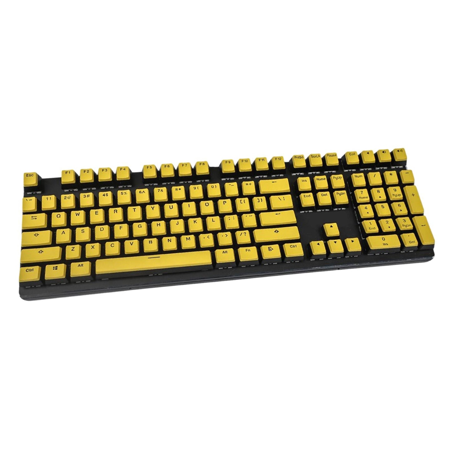 PBT Pudding Keycap Set for Cherry MX Mechanical Keyboard Yellow Black