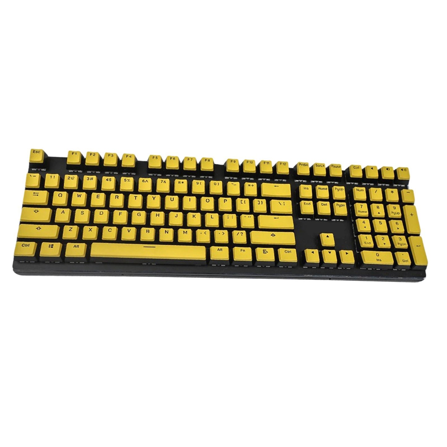 PBT Pudding Keycap Set for Cherry MX Mechanical Keyboard Yellow Black