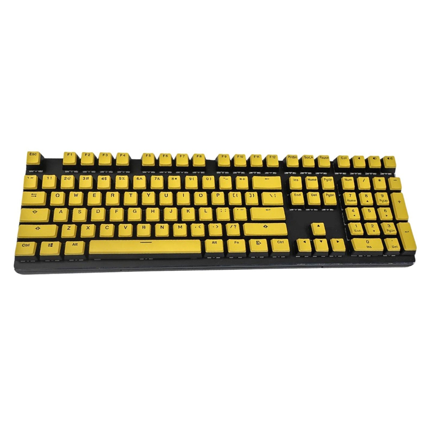 PBT Pudding Keycap Set for Cherry MX Mechanical Keyboard Yellow Black