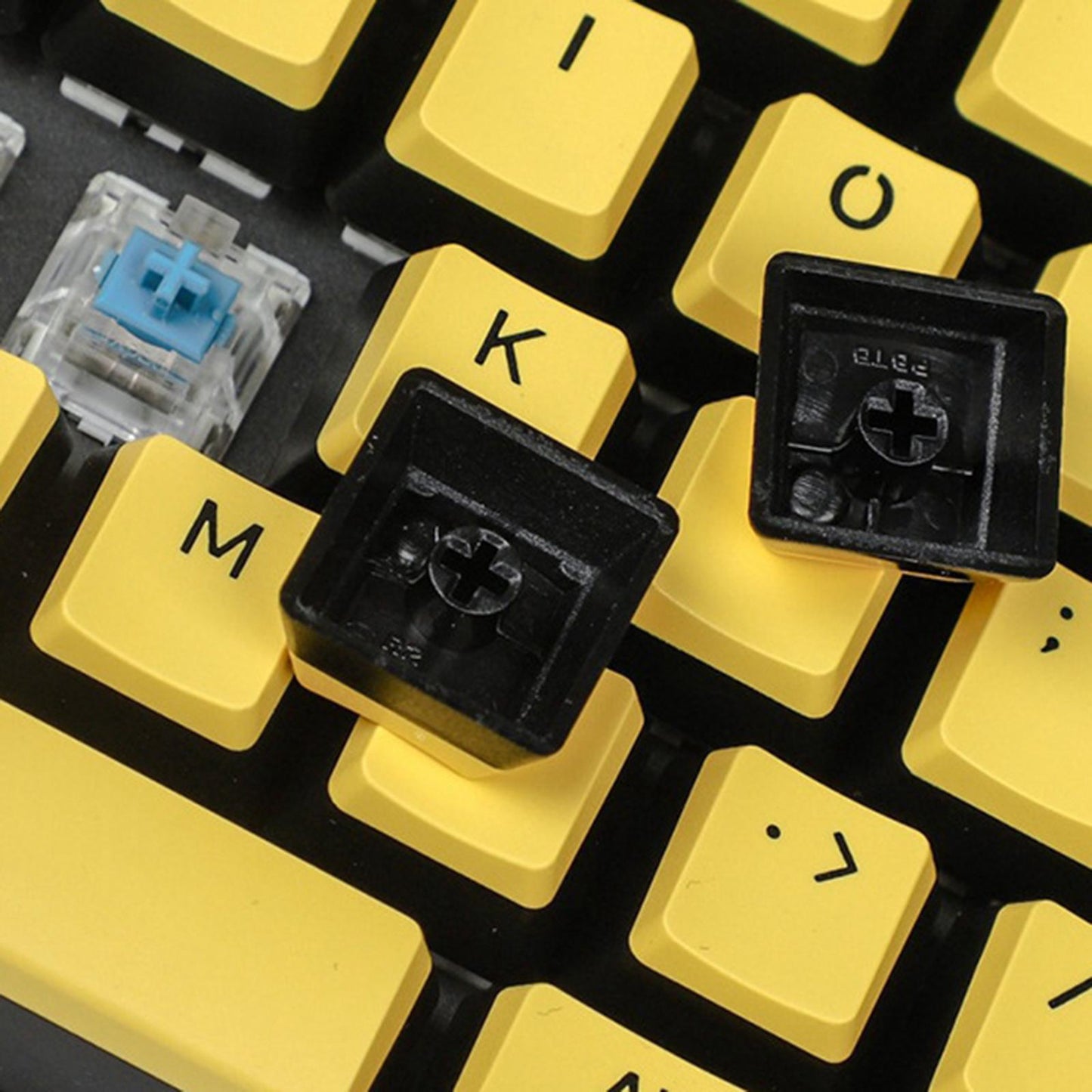 PBT Pudding Keycap Set for Cherry MX Mechanical Keyboard Yellow Black