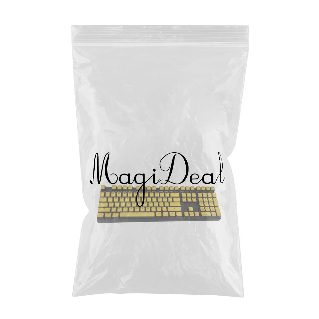 PBT Pudding Keycap Set for Cherry MX Mechanical Keyboard Yellow Black