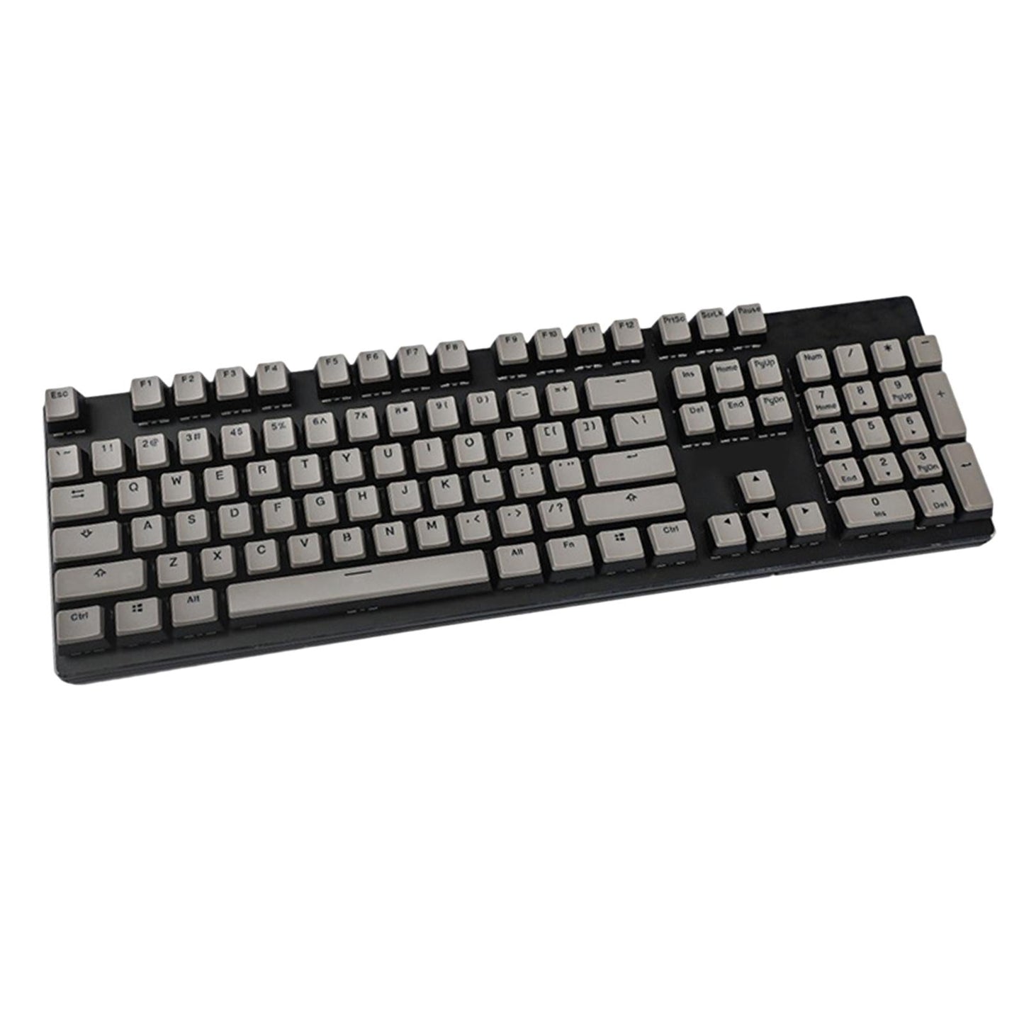 PBT Pudding Keycap Set for Cherry MX Mechanical Keyboard Silver Grey Black