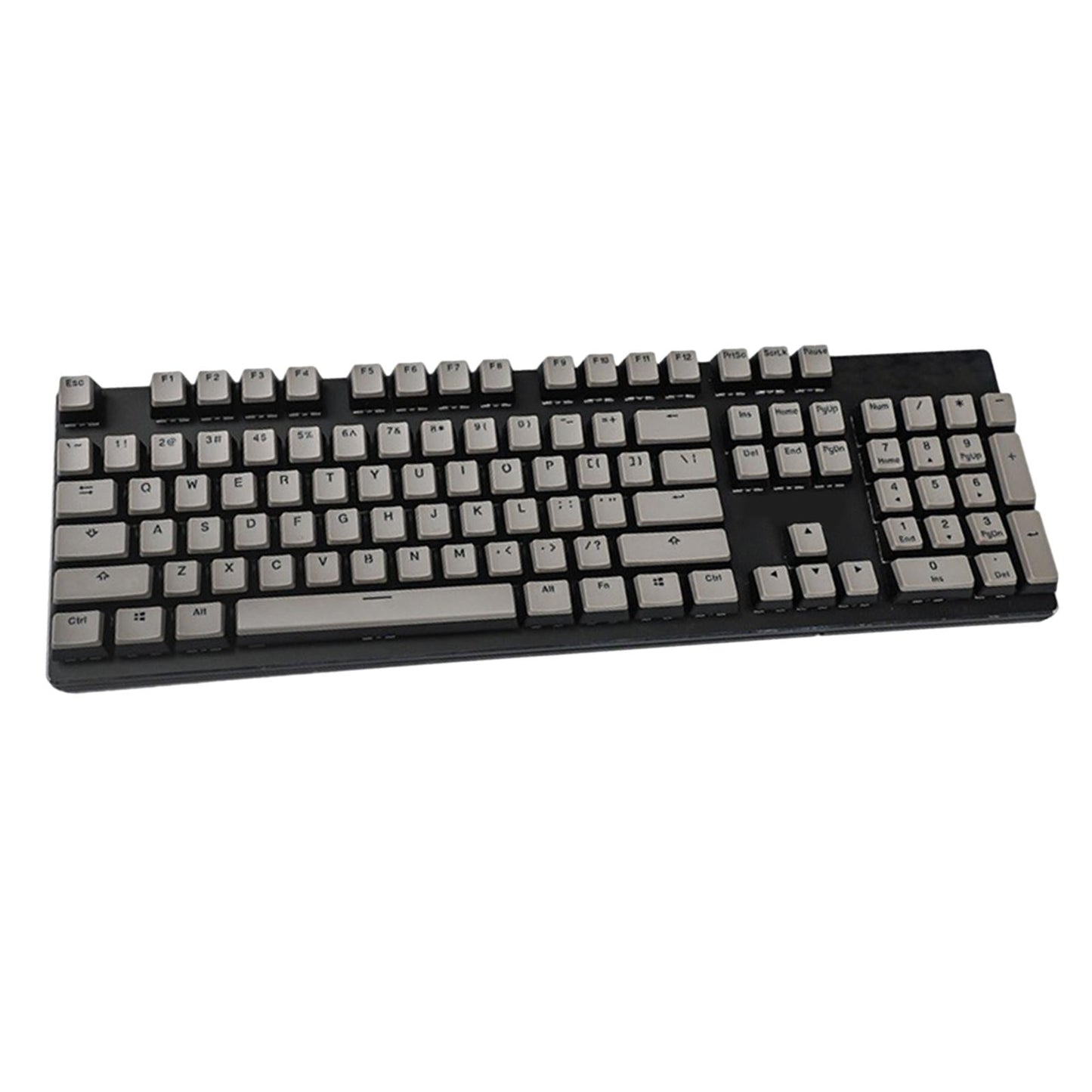 PBT Pudding Keycap Set for Cherry MX Mechanical Keyboard Silver Grey Black